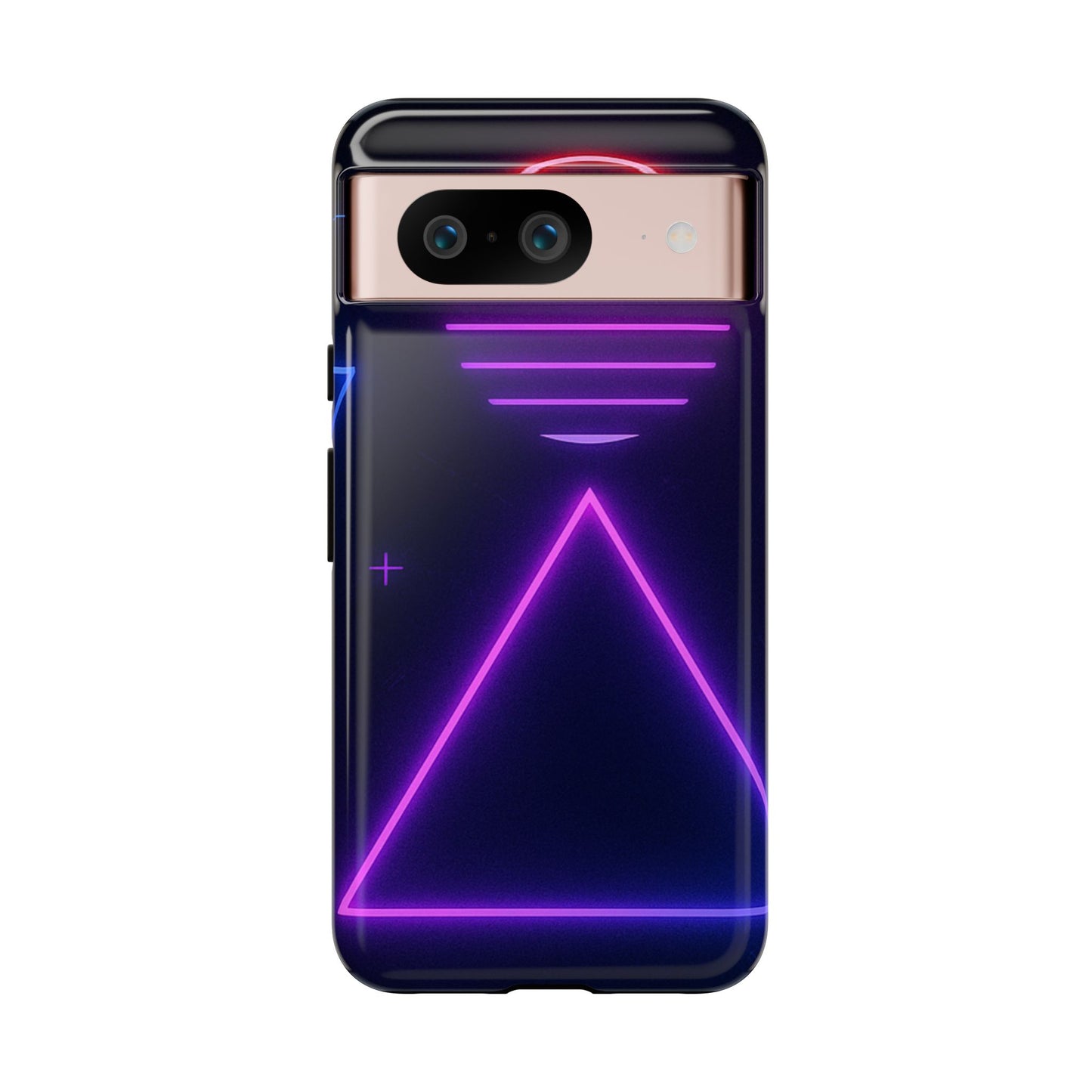 Retro Neon Phone Case, Tough Cases for iPhone, 80s Aesthetic Phone Cover, Abstract Neon Design, Gift for Tech Lovers