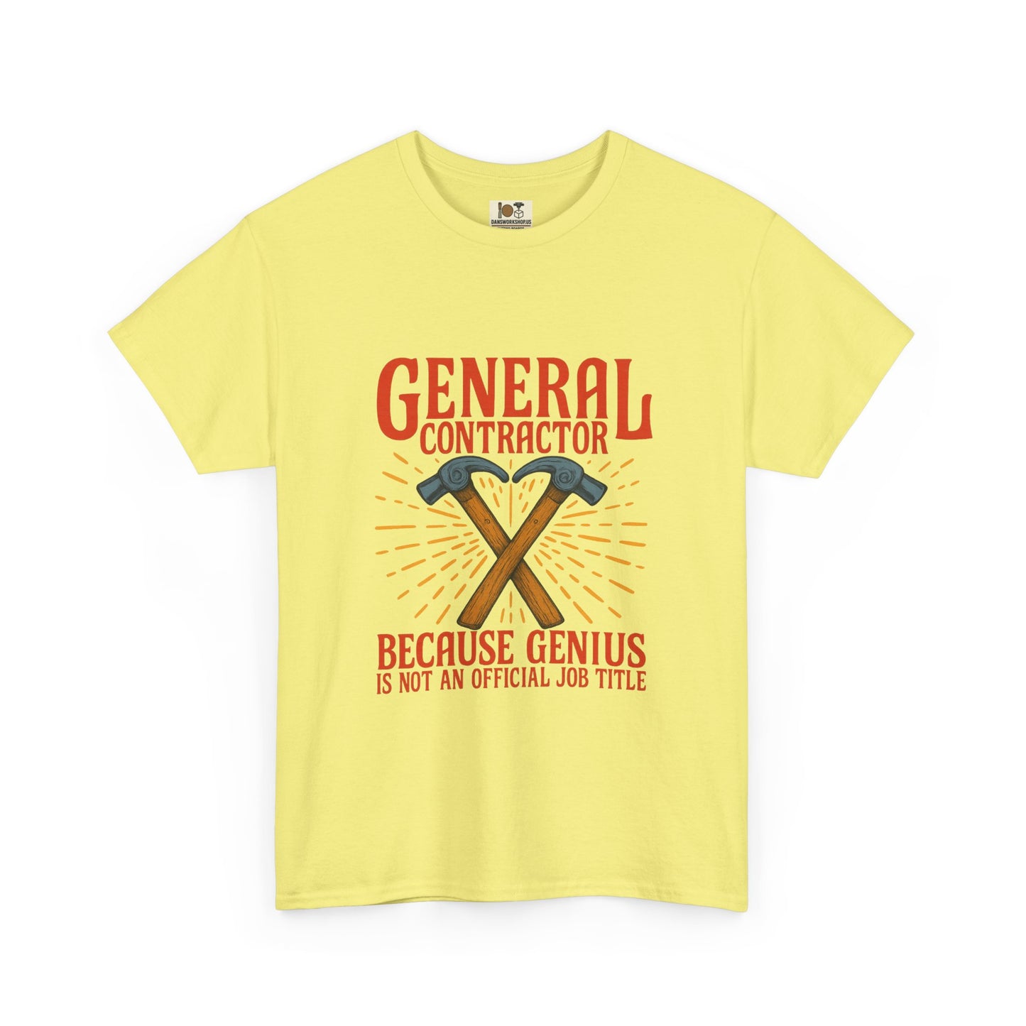 General Contractor Unisex Heavy Cotton Tee, Funny Construction Shirt, Gift for Builders, Workwear Tee, Casual Everyday Wear