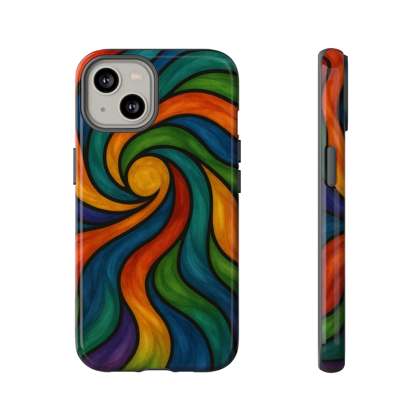 Colorful Swirl Phone Case | Tough Cases, Vibrant Design, Gift for Art Lovers, Funky Case, Unique Phone Accessories