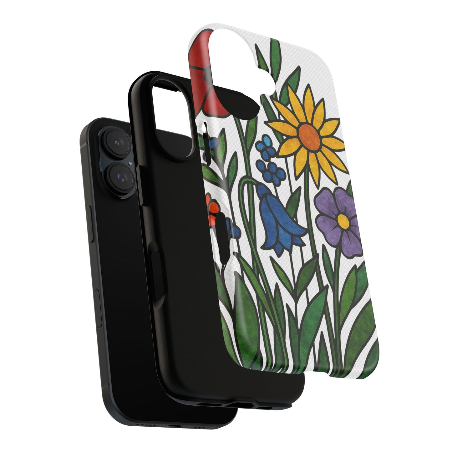 Floral Phone Case, Vibrant Flower Design, Tough Protection, Gift for Nature Lovers, Spring Decor