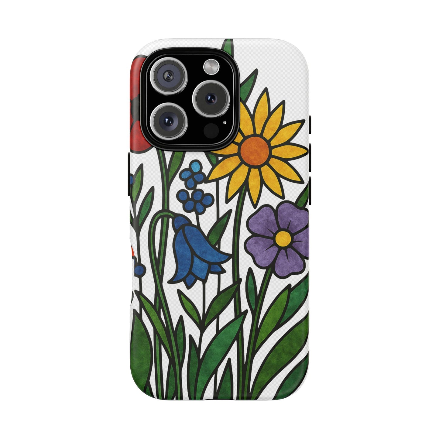Floral Phone Case, Vibrant Flower Design, Tough Protection, Gift for Nature Lovers, Spring Decor