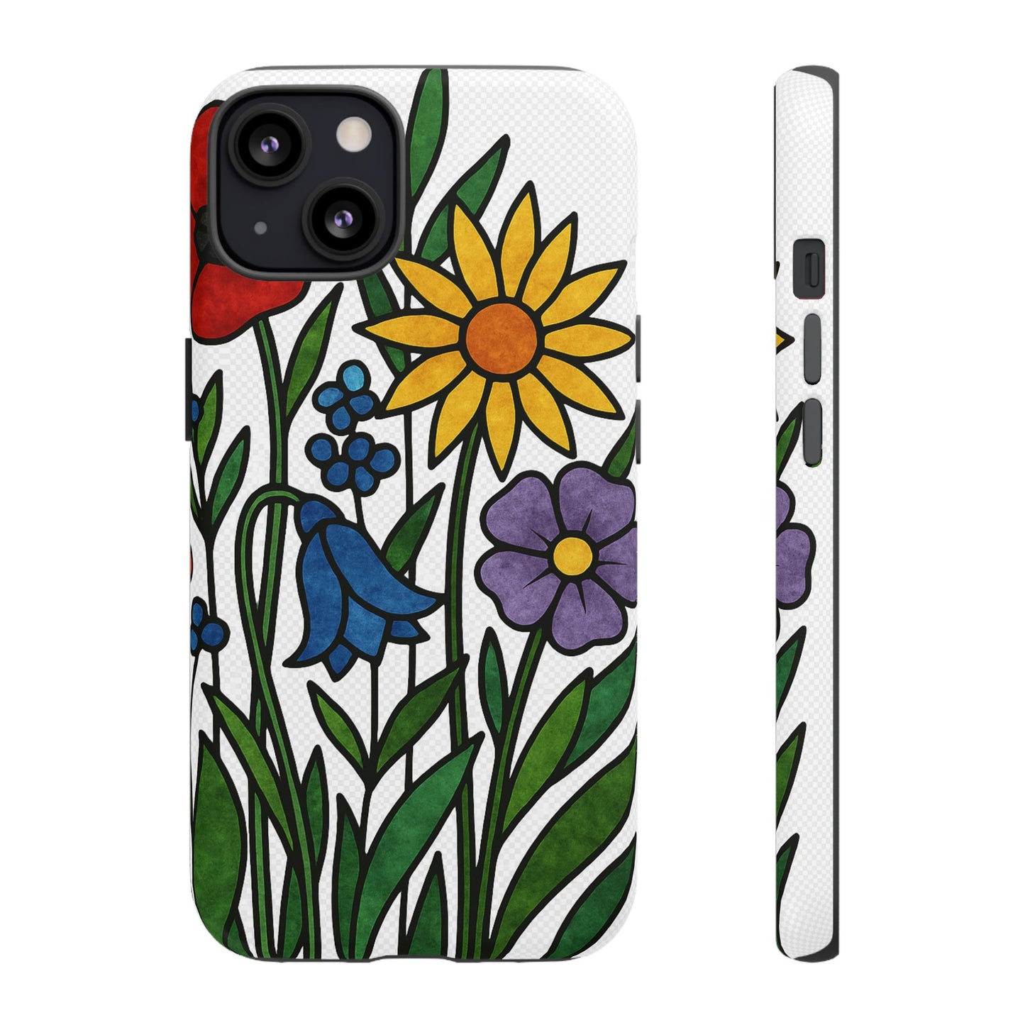 Floral Phone Case, Vibrant Flower Design, Tough Protection, Gift for Nature Lovers, Spring Decor