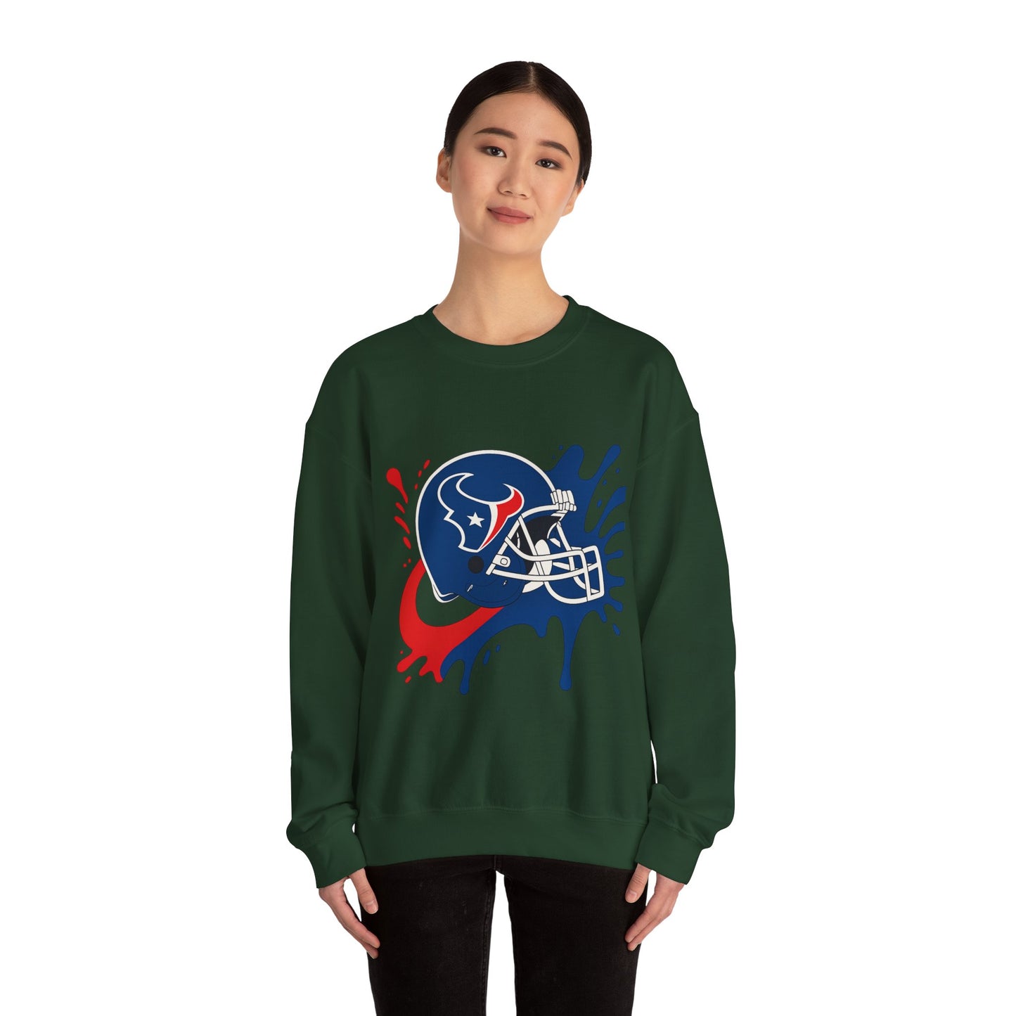 Sporty Splash Crewneck Sweatshirt - Perfect for Game Day, Football Fan Gear, Casual Style, Unisex Apparel, Gift for Sports Lovers