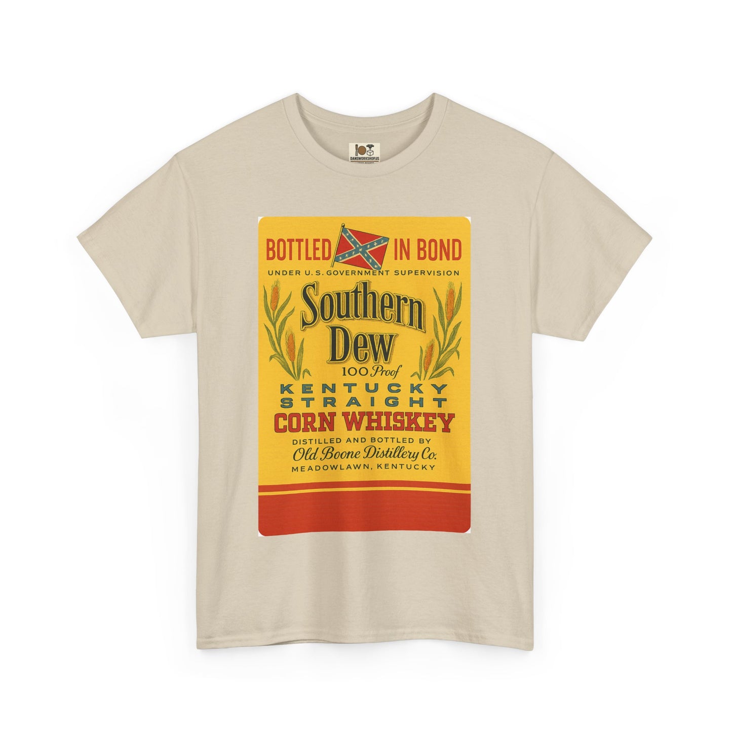 Southern Dew Whiskey Graphic Tee, Vintage Style T-Shirt, Southern Charm Apparel, Gift for Him, Casual Style, Unisex Cotton Tee