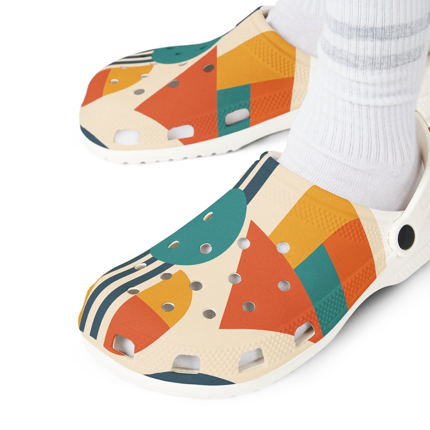 Stylish EVA Foam Rubber Clogs - Colorful AOP Design for Comfort & Fun, Perfect for Summer, Casual Outings, Garden Wear, Gift Ideas