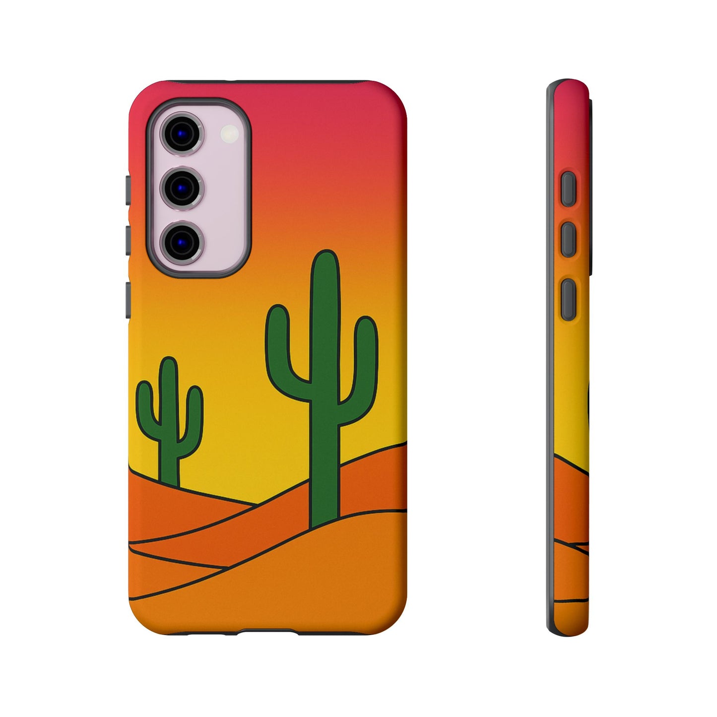 Desert Vibes Phone Case, Tough Cases, Cactus Design, Colorful Phone Cover, Summer Aesthetic, Unique Gift Idea