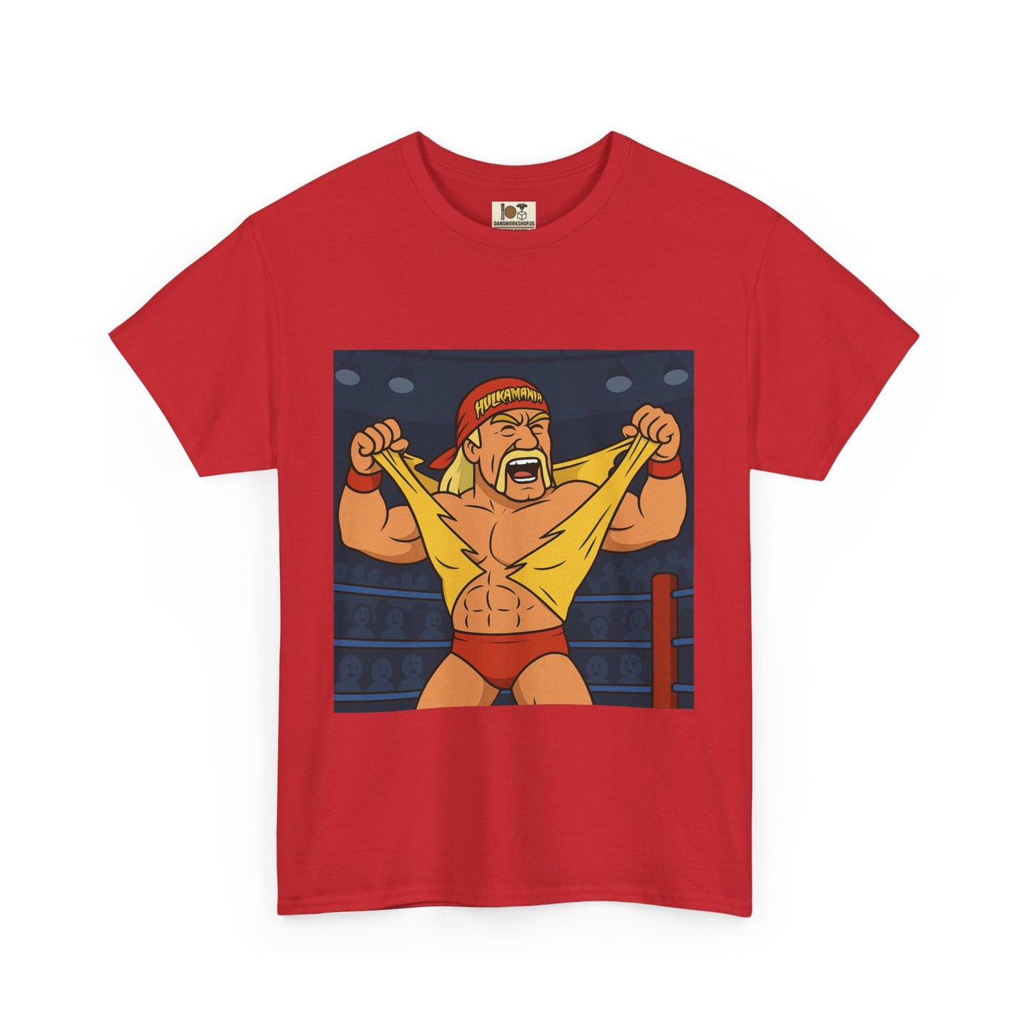 Vintage Wrestling Tee, Unisex Heavy Cotton Tee, Retro Graphic T-Shirt, Gift for Fans, Casual Wear for Events, hulk hogan