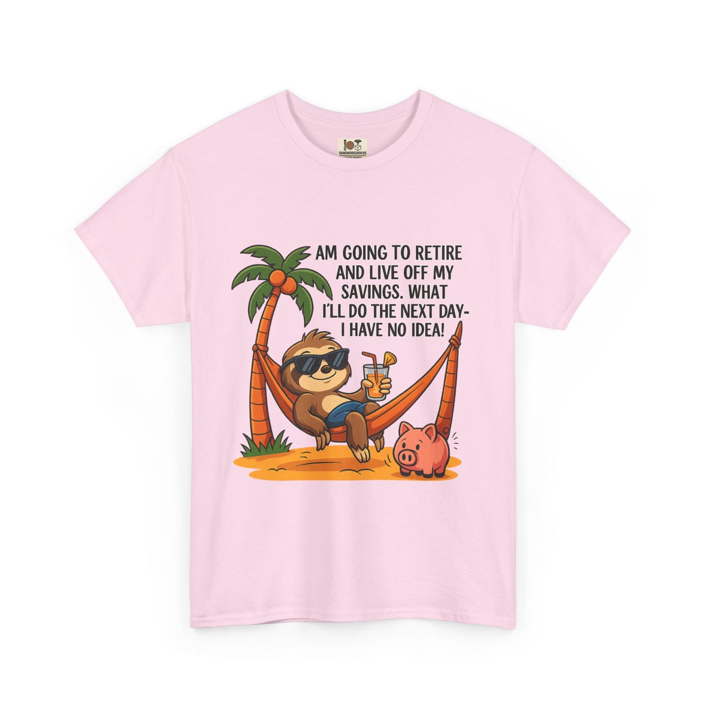 Funny Retirement Sloth Tee, Unisex Tee, Humorous Gift for Retirees, Casual Wear, Quirky Shirt for Relaxation