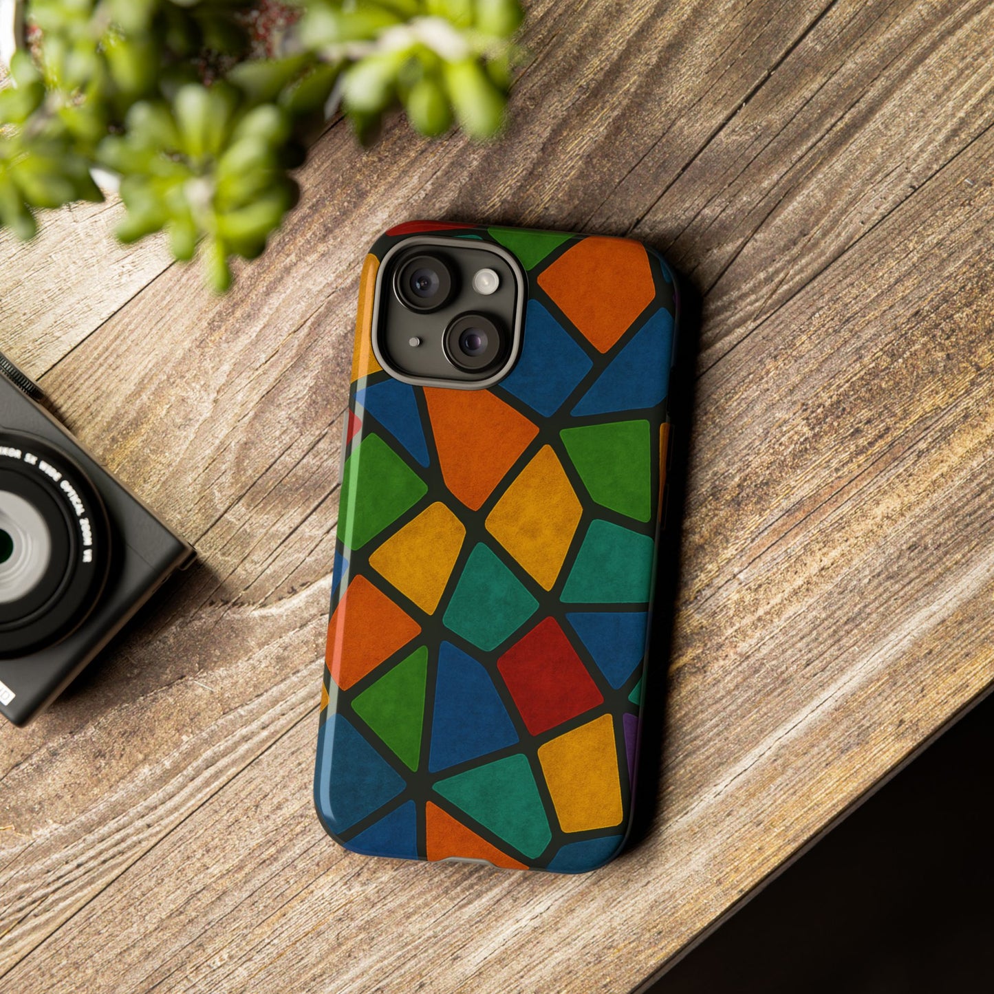 Colorful Mosaic Phone Case, Tough Cell Phone Cover, Vibrant Smartphone Protector, Unique Gift for Weddings, Birthday, Holidays