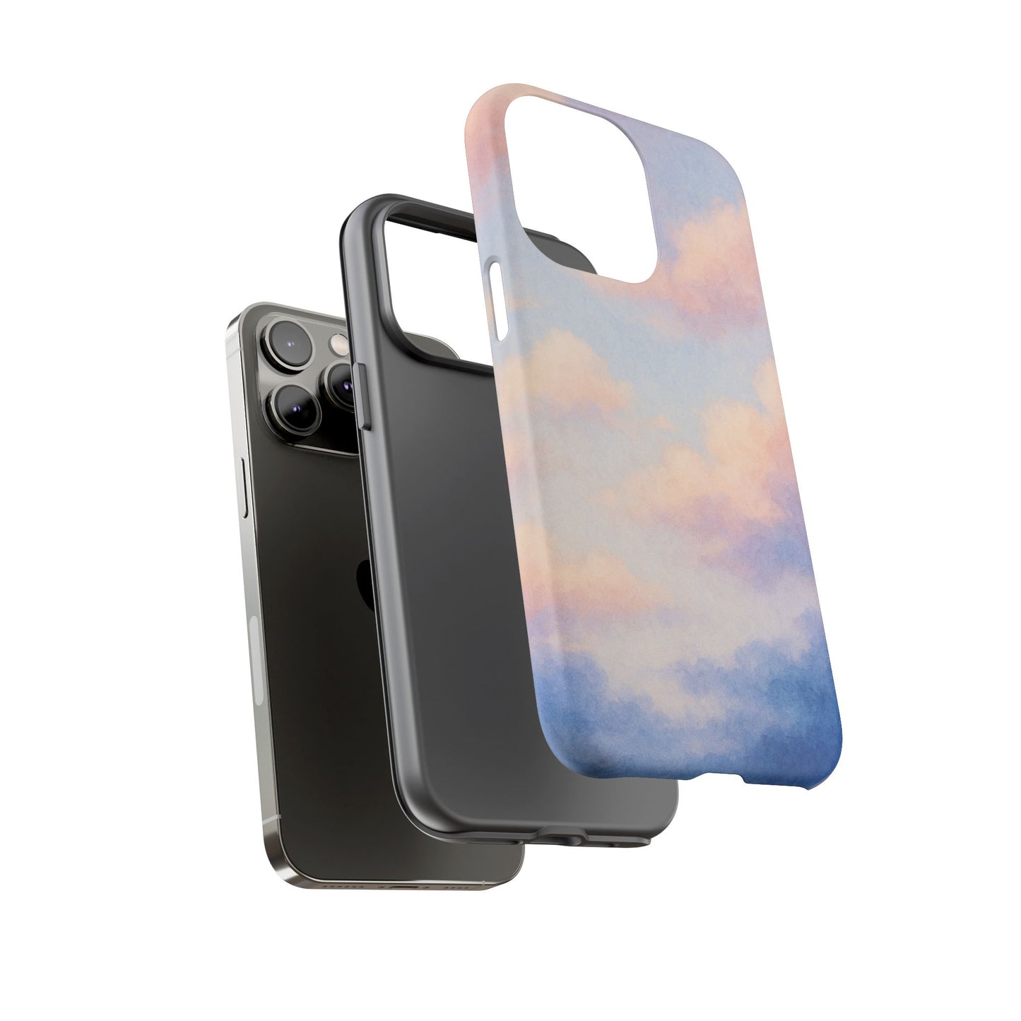 Sky Blue Cloud Phone Case, Tough Phone Cover, Aesthetic Cell Phone Accessory, Gift for Teen, Trendy Tech Protection
