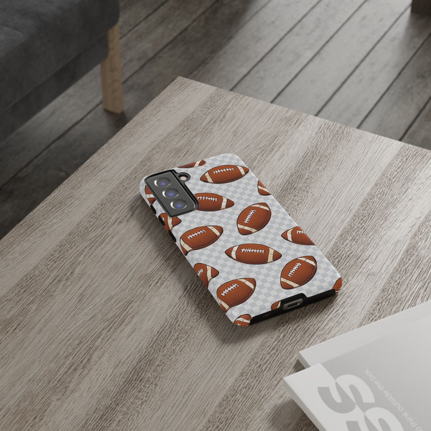 Football Phone Case, Tough Cases for Sports Fans, Unique Gift for Football Lovers, Protective Decor, Athletic Accessories