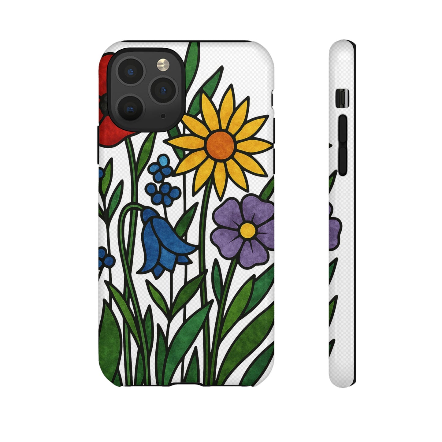Floral Phone Case, Vibrant Flower Design, Tough Protection, Gift for Nature Lovers, Spring Decor