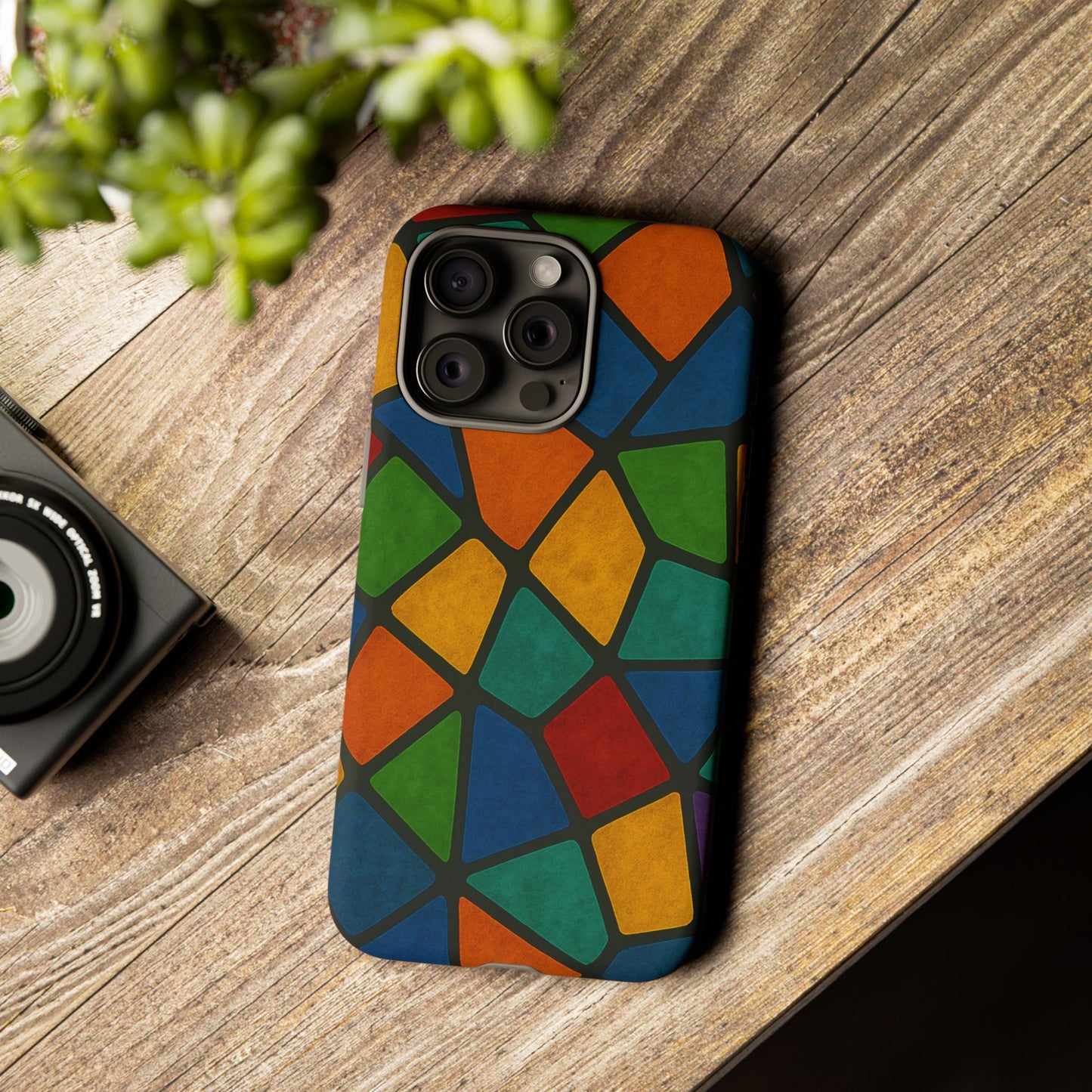 Colorful Mosaic Phone Case, Tough Cell Phone Cover, Vibrant Smartphone Protector, Unique Gift for Weddings, Birthday, Holidays