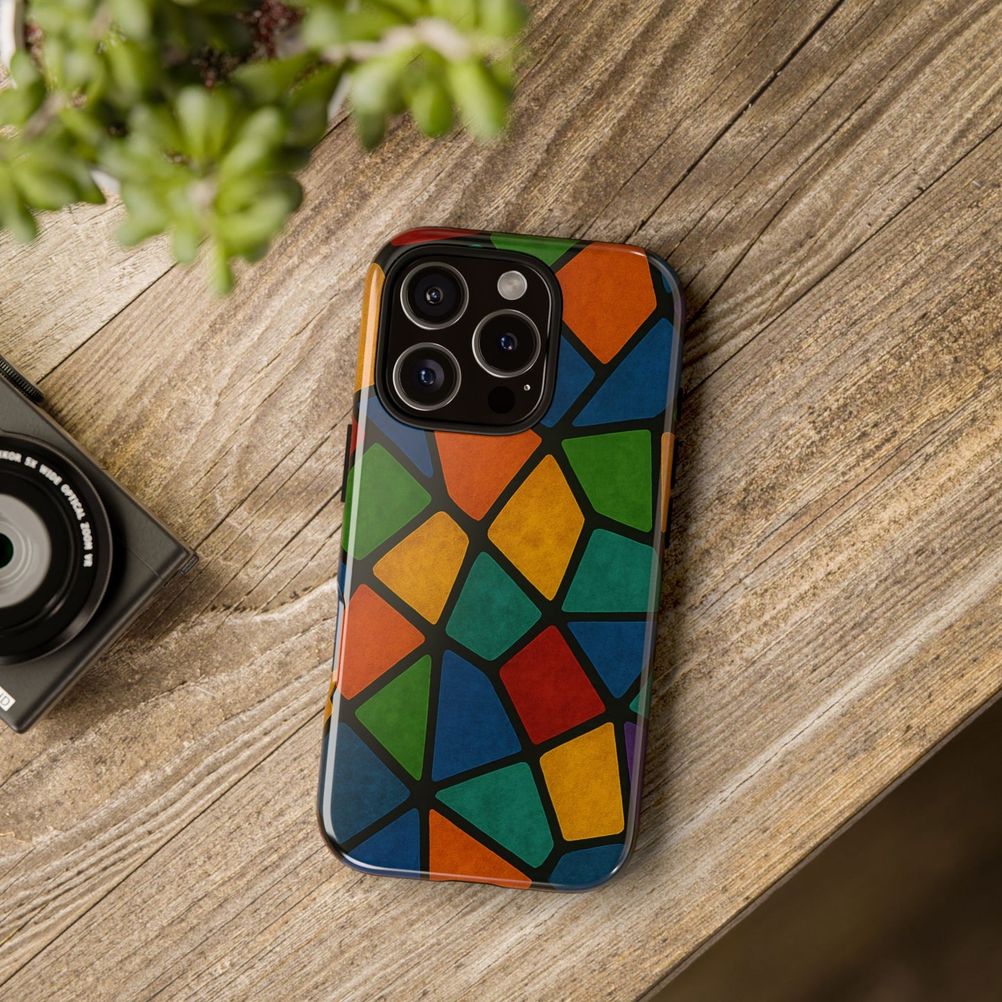 Colorful Mosaic Phone Case, Tough Cell Phone Cover, Vibrant Smartphone Protector, Unique Gift for Weddings, Birthday, Holidays