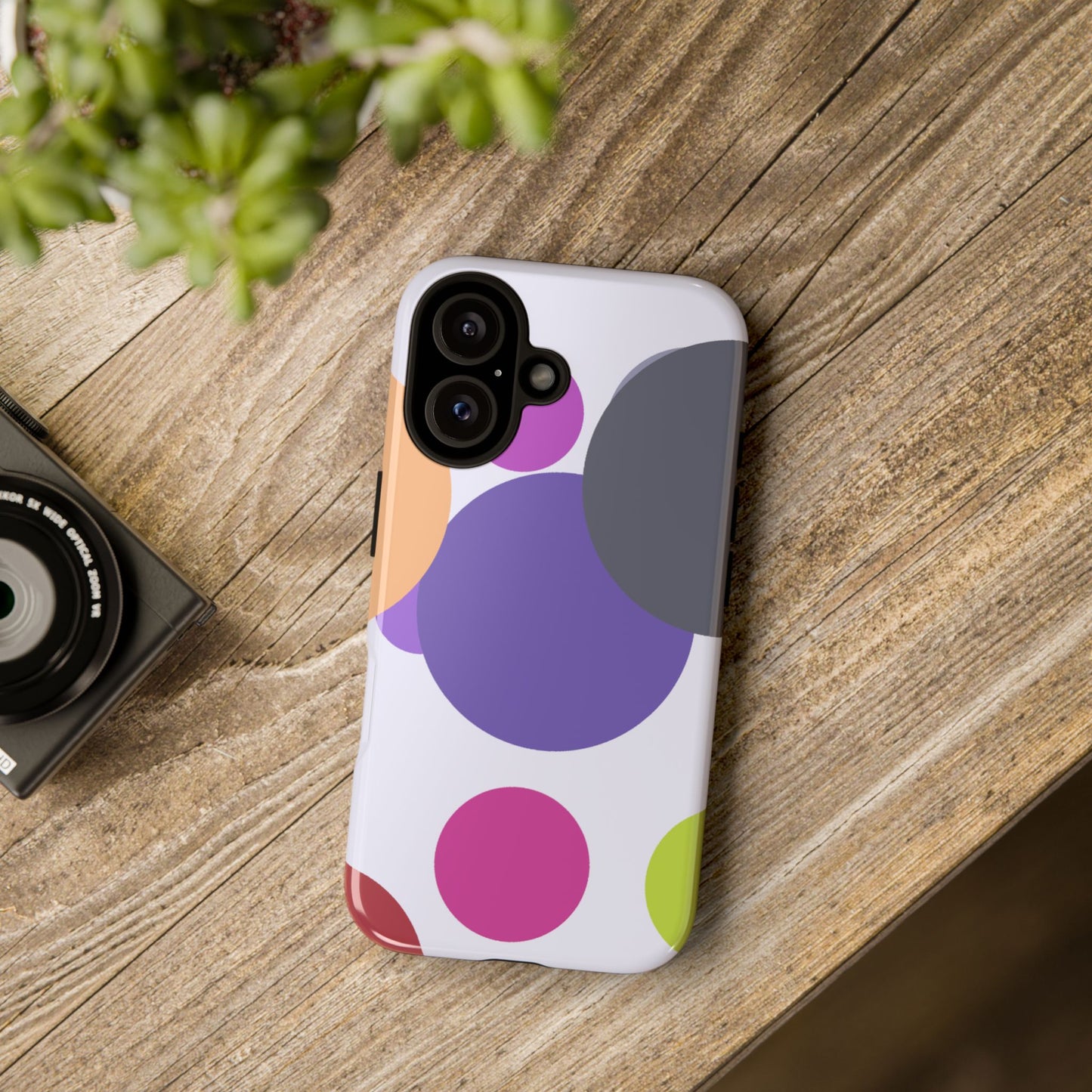 Colorful Geometric Phone Case, Bold Protective Cover for iPhone, Unique Gift for Trendy Teens, Fun Customizable Cases, Modern Design