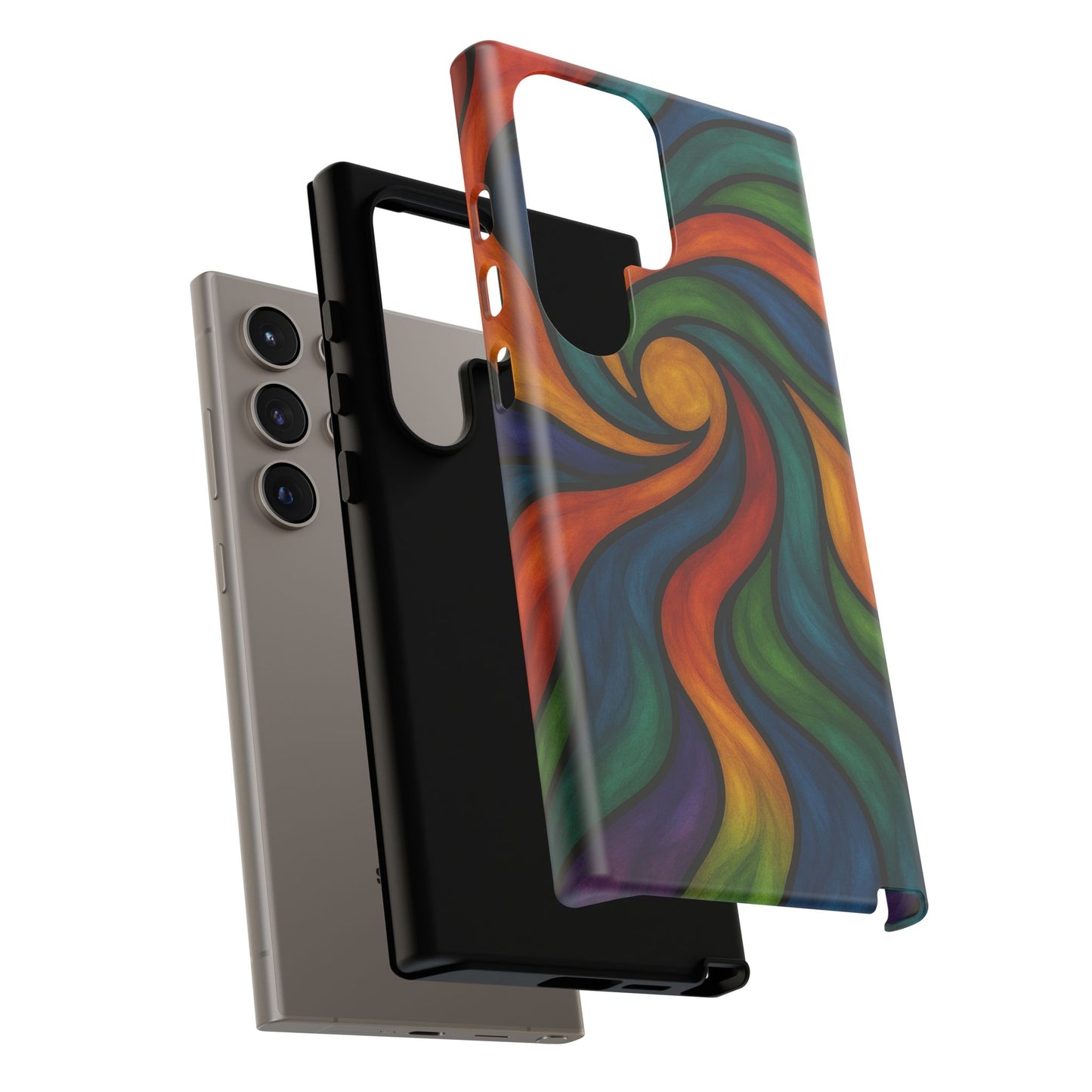 Colorful Swirl Phone Case | Tough Cases, Vibrant Design, Gift for Art Lovers, Funky Case, Unique Phone Accessories