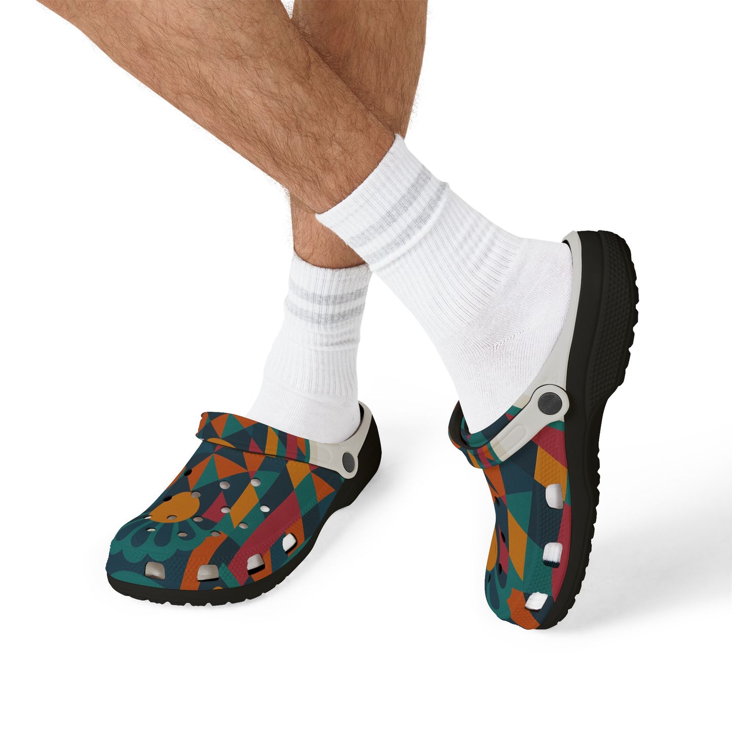 Vibrant Patterned Clogs - Fun EVA Foam Shoes for Comfort and Style, Summer Footwear, Festival Shoes, Colorful Garden Clogs, Unique Slide Ons