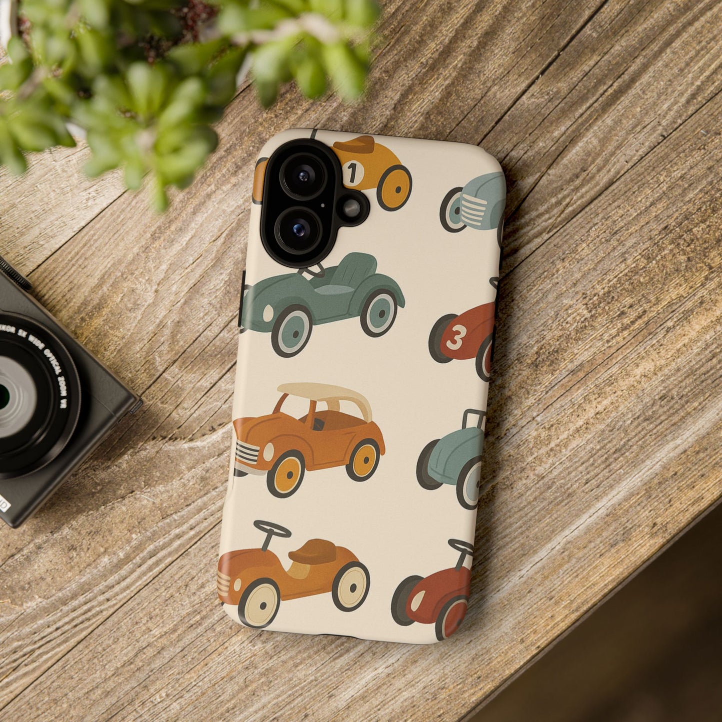 Vintage Car Phone Case, Tough Cases, Kids Gift, Car Lover Accessory, Retro Style, Phone Protection, Unique Design, pedal cars