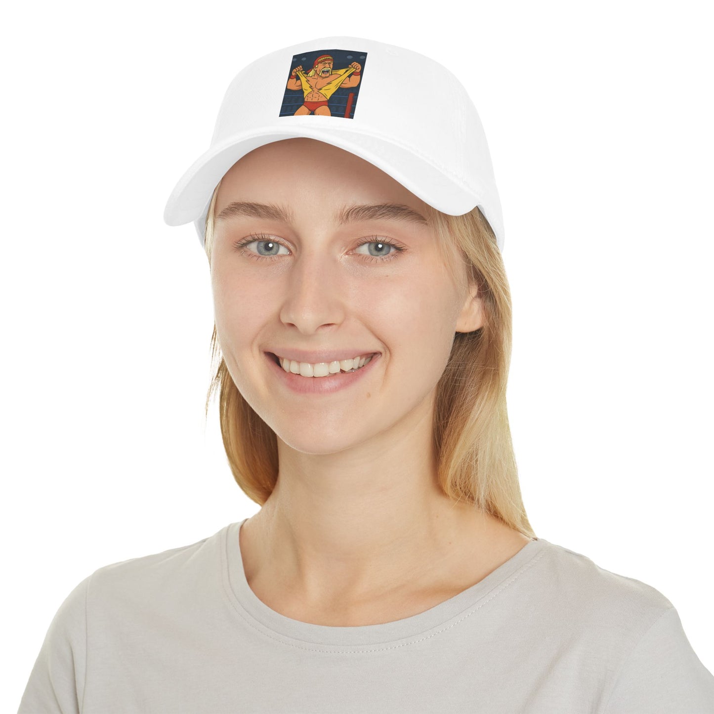 Vibrant Wrestling Cap, Fun Low Profile Baseball Cap for Sports Fans, Gift for Wrestlers, Birthday, Casual Wear, Unique Summer Hat, hulk hogan