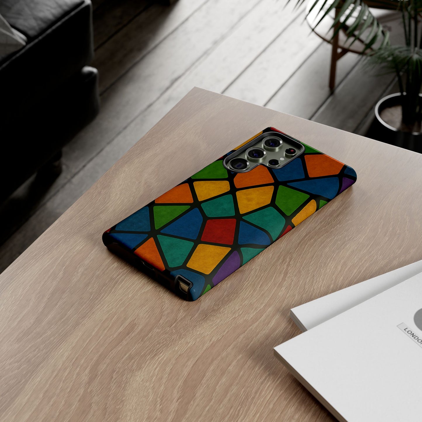 Colorful Mosaic Phone Case, Tough Cell Phone Cover, Vibrant Smartphone Protector, Unique Gift for Weddings, Birthday, Holidays