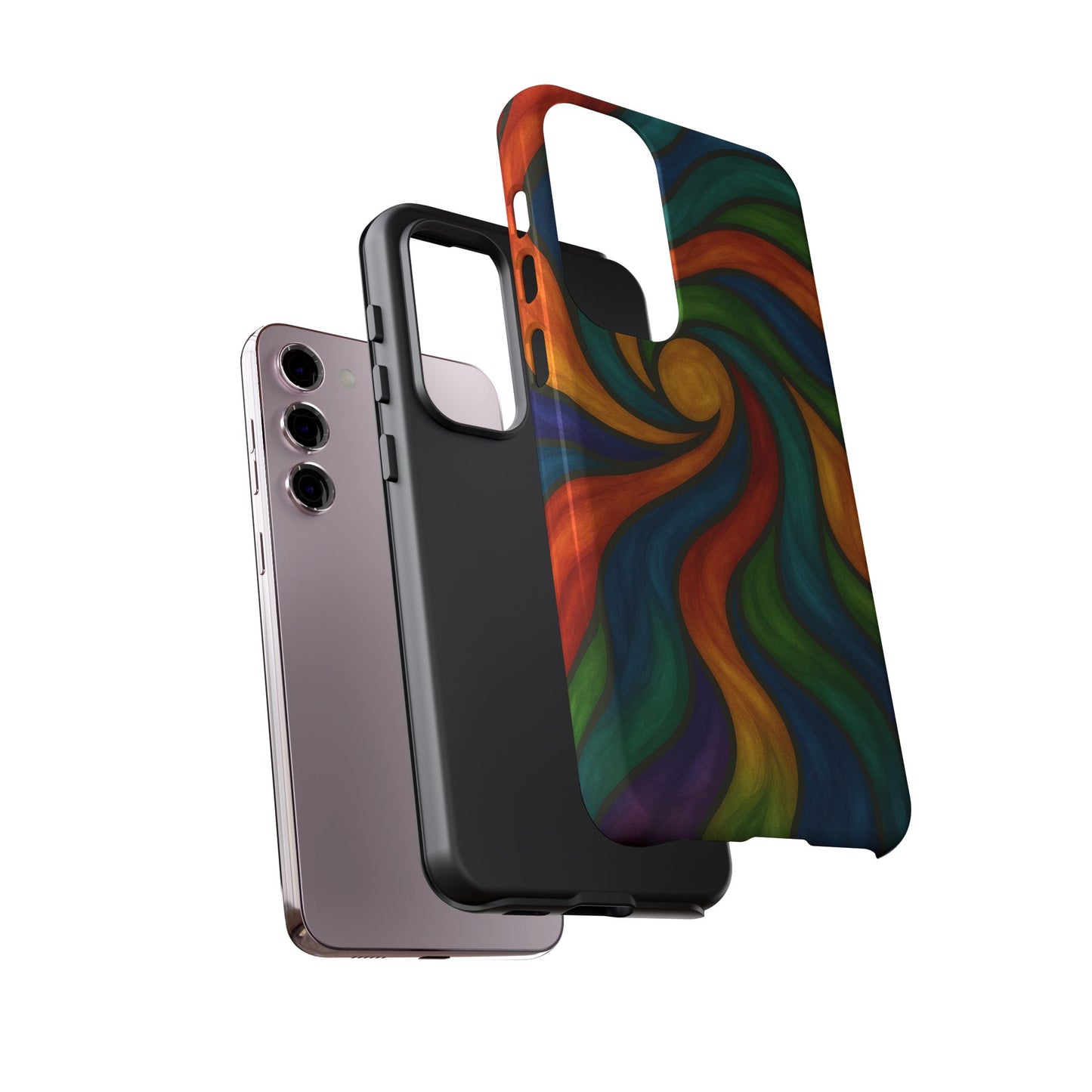 Colorful Swirl Phone Case | Tough Cases, Vibrant Design, Gift for Art Lovers, Funky Case, Unique Phone Accessories