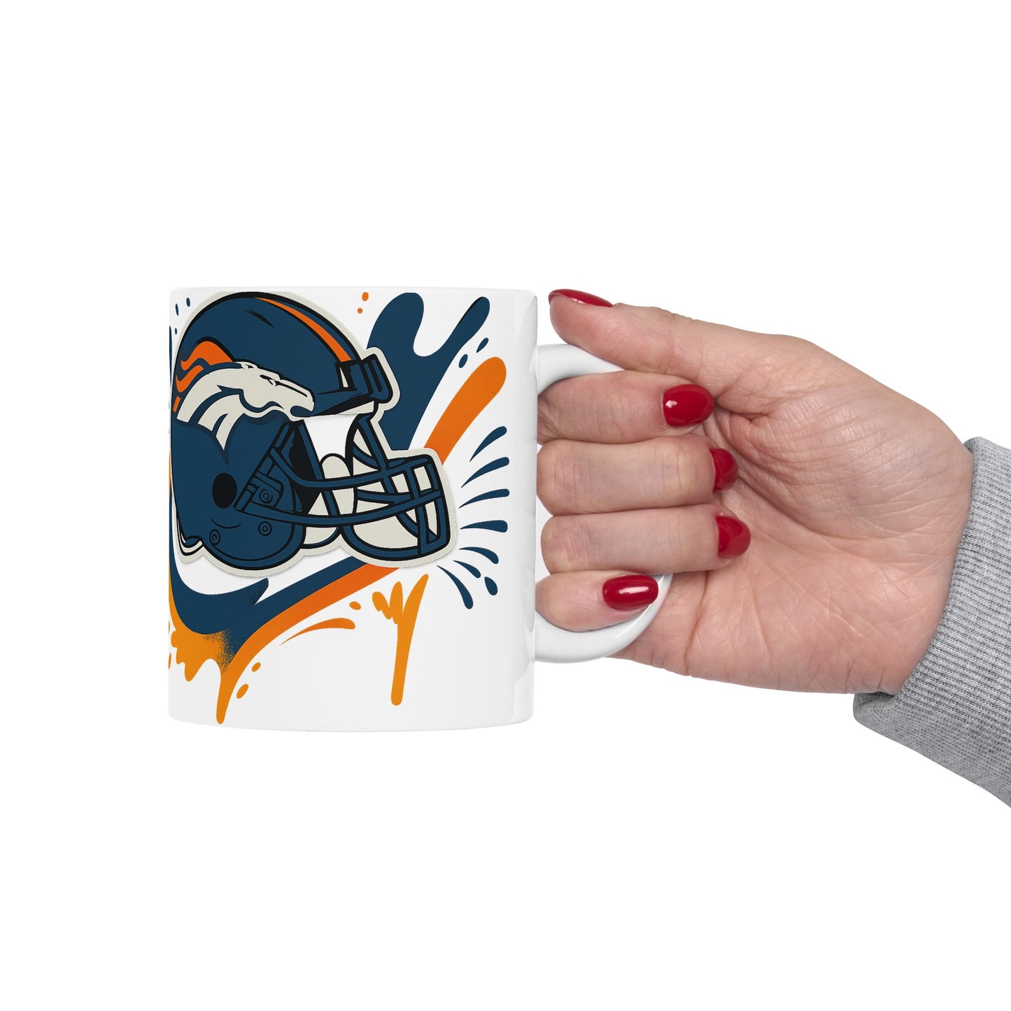 Denver Broncos Sports Ceramic Mug - Perfect for Game Day, NFL Fans, Gift for Him/Her, Team Spirit
