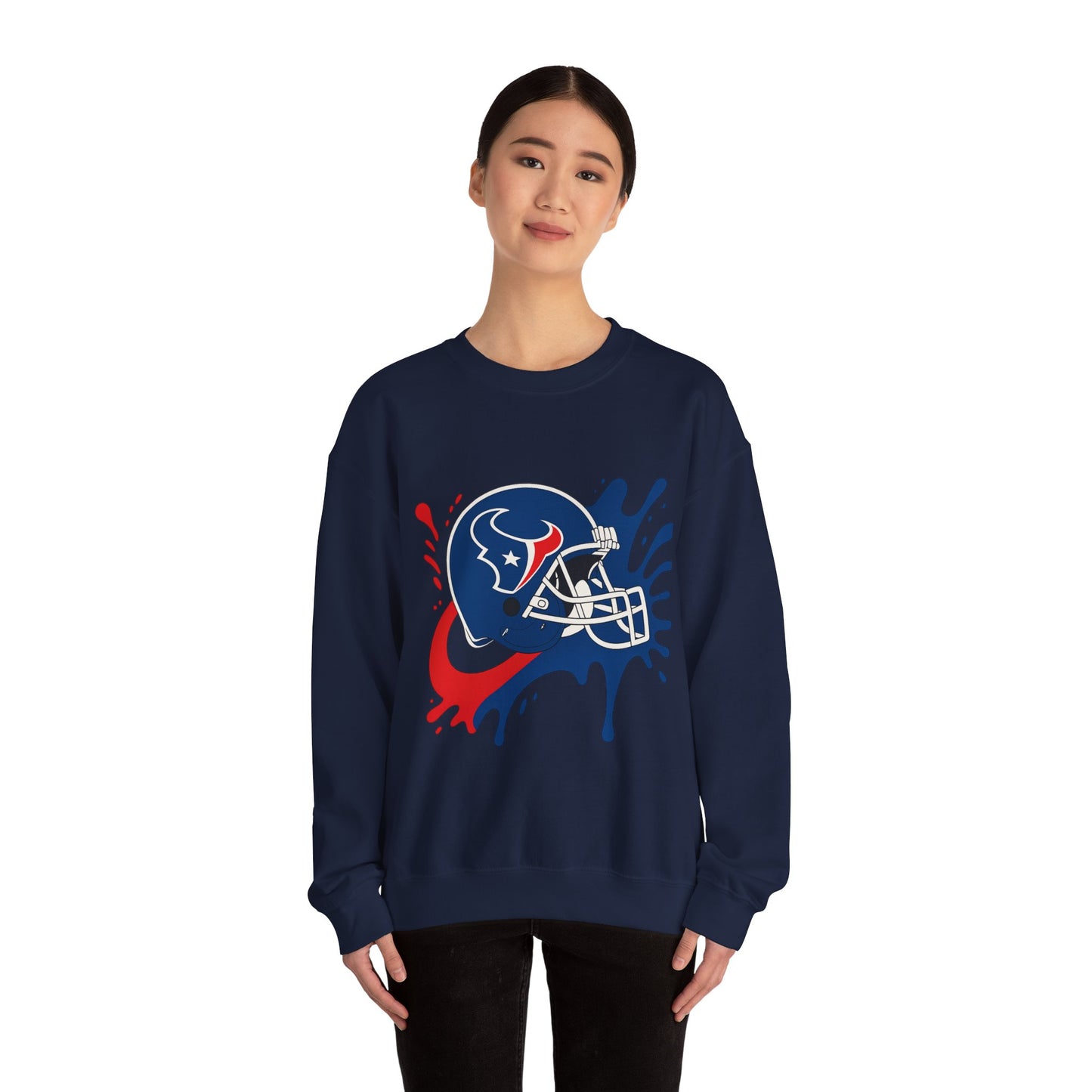 Sporty Splash Crewneck Sweatshirt - Perfect for Game Day, Football Fan Gear, Casual Style, Unisex Apparel, Gift for Sports Lovers