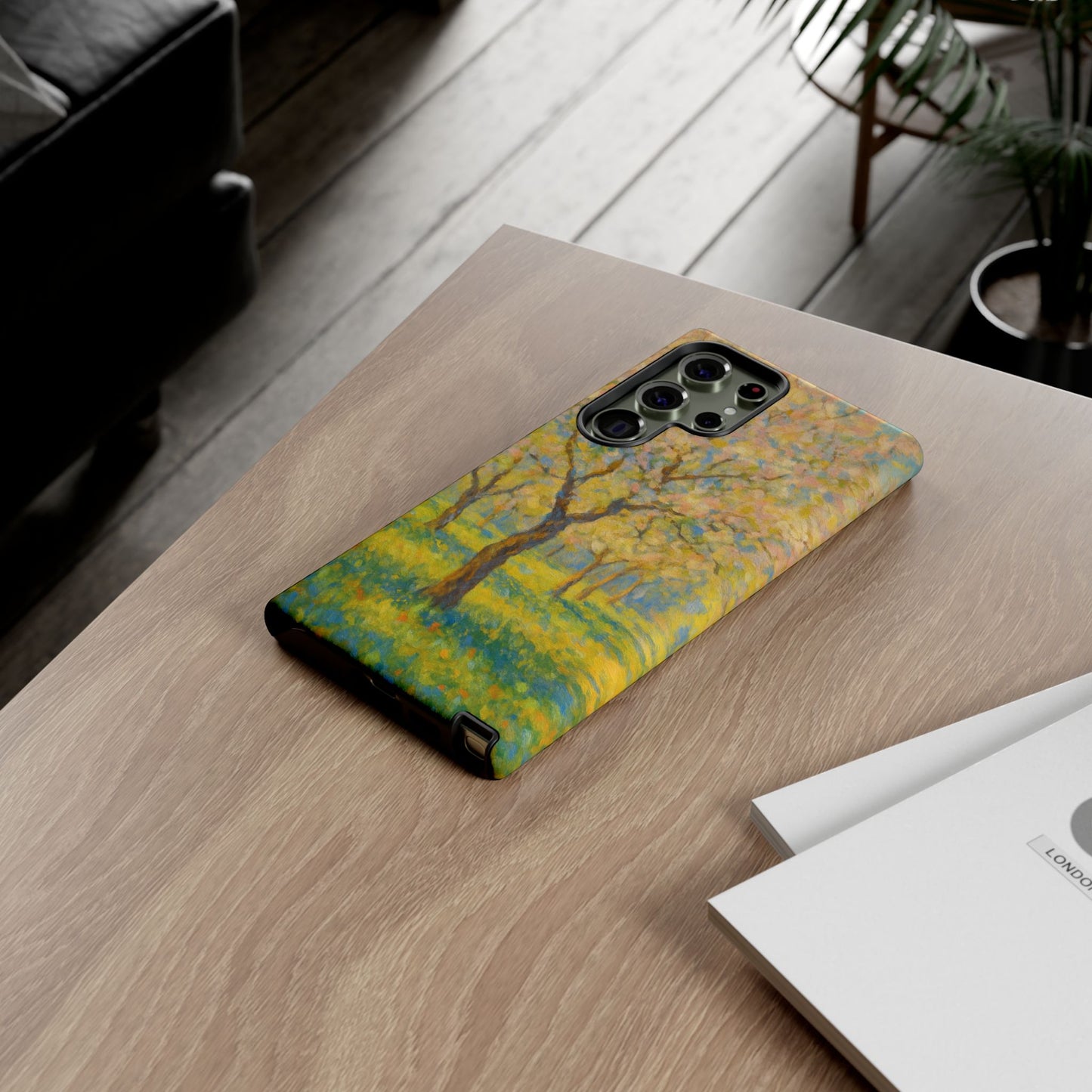 Artistic Phone Case, Tough Phone Case, Flower Tree Case, Spring Decor, Unique Phone Cover, Nature Lover Gift