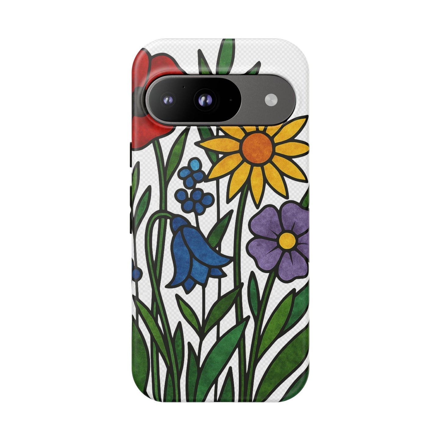Floral Phone Case, Vibrant Flower Design, Tough Protection, Gift for Nature Lovers, Spring Decor
