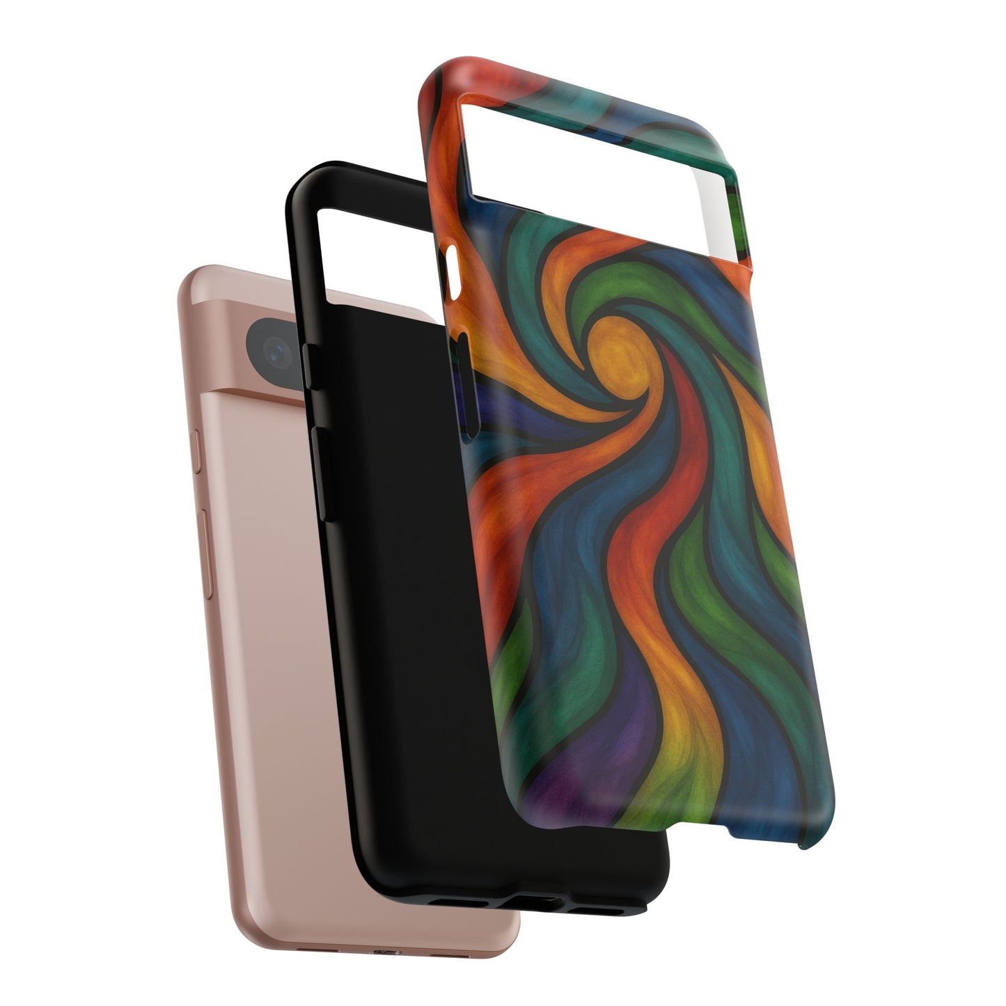 Colorful Swirl Phone Case | Tough Cases, Vibrant Design, Gift for Art Lovers, Funky Case, Unique Phone Accessories