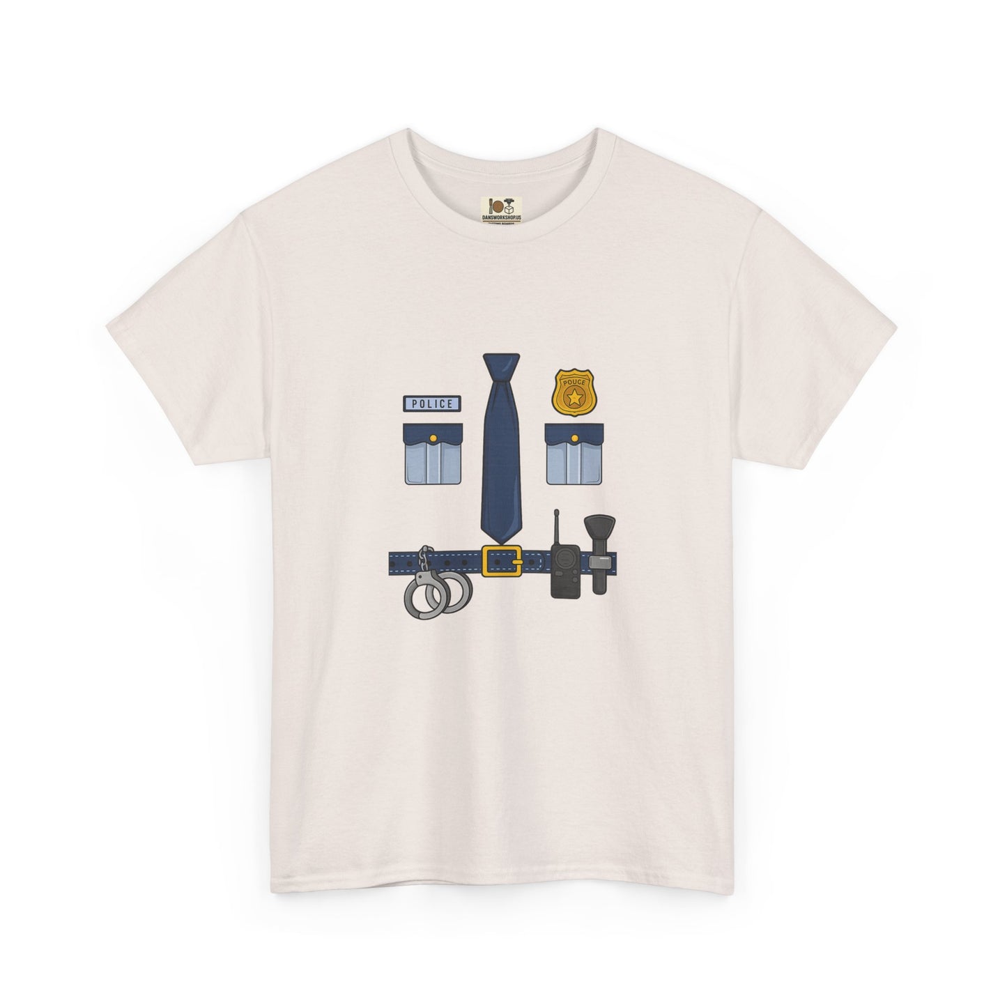 Police Officer Badge Tee, Unisex Heavy Cotton Tee, Funny Police Shirt, Law Enforcement Gift, Casual Wear, Police Appreciation