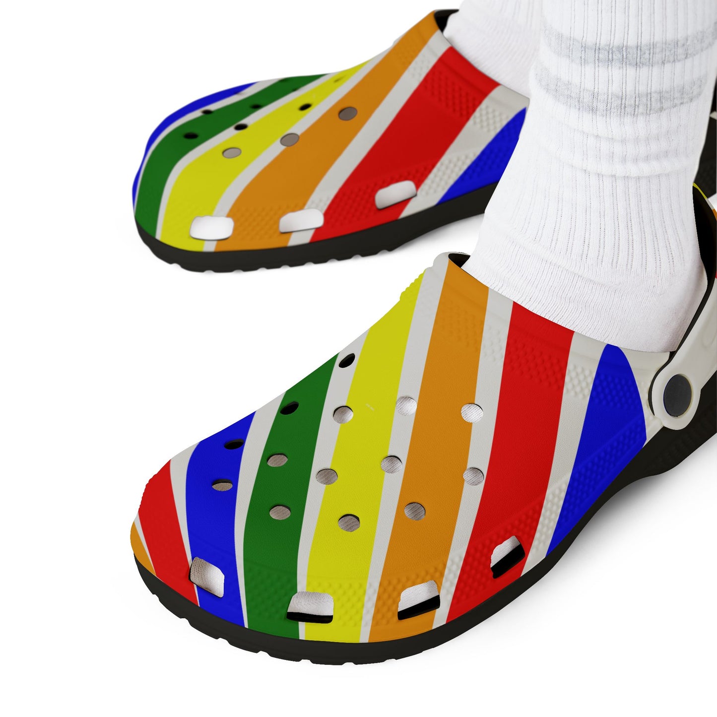 Colorful EVA Foam Shoes - Rainbow Slippers for Summer, Casual Footwear, Festival Shoes, Vibrant Indoor/Outdoor Clogs