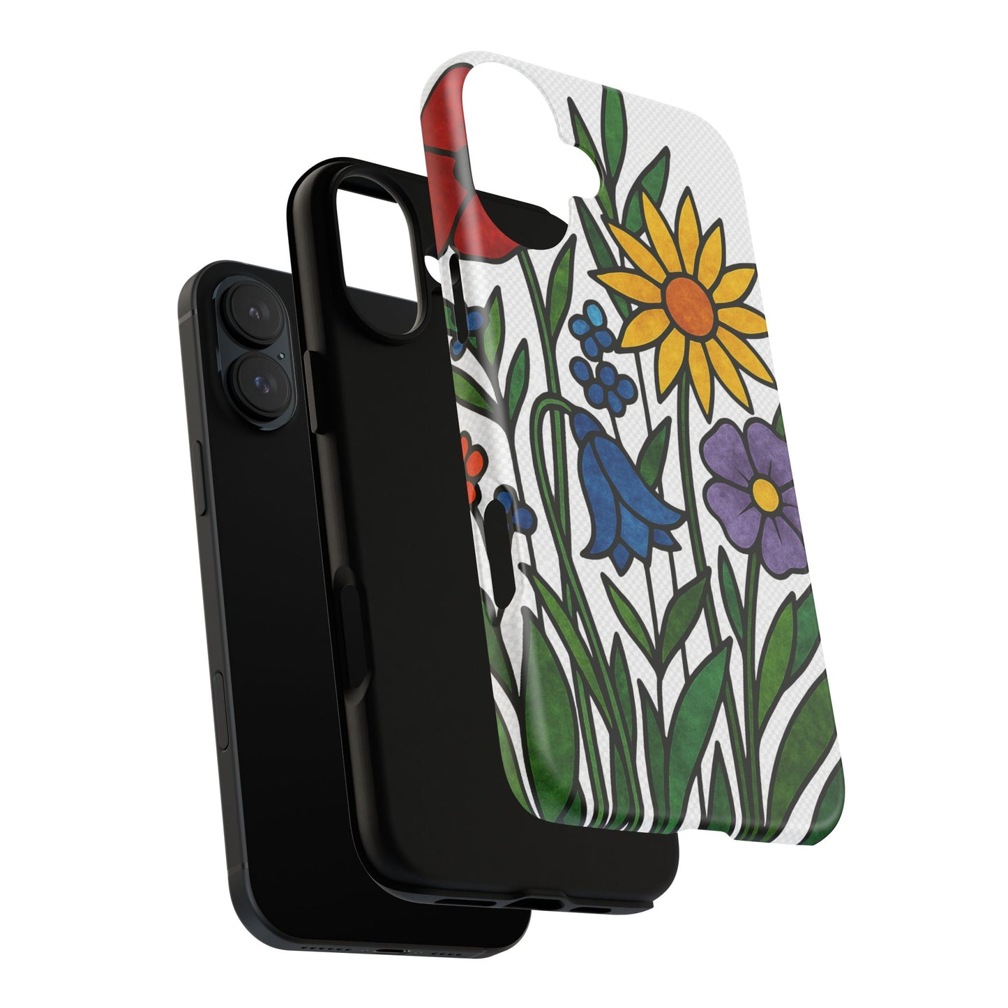 Floral Phone Case, Vibrant Flower Design, Tough Protection, Gift for Nature Lovers, Spring Decor