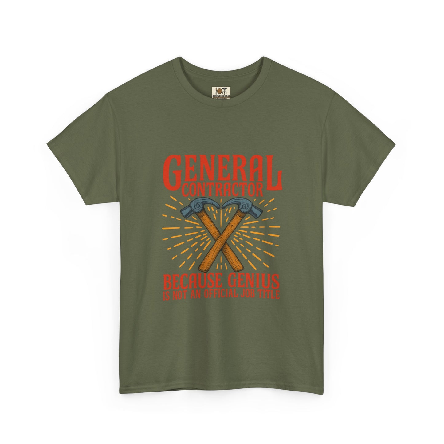 General Contractor Unisex Heavy Cotton Tee, Funny Construction Shirt, Gift for Builders, Workwear Tee, Casual Everyday Wear