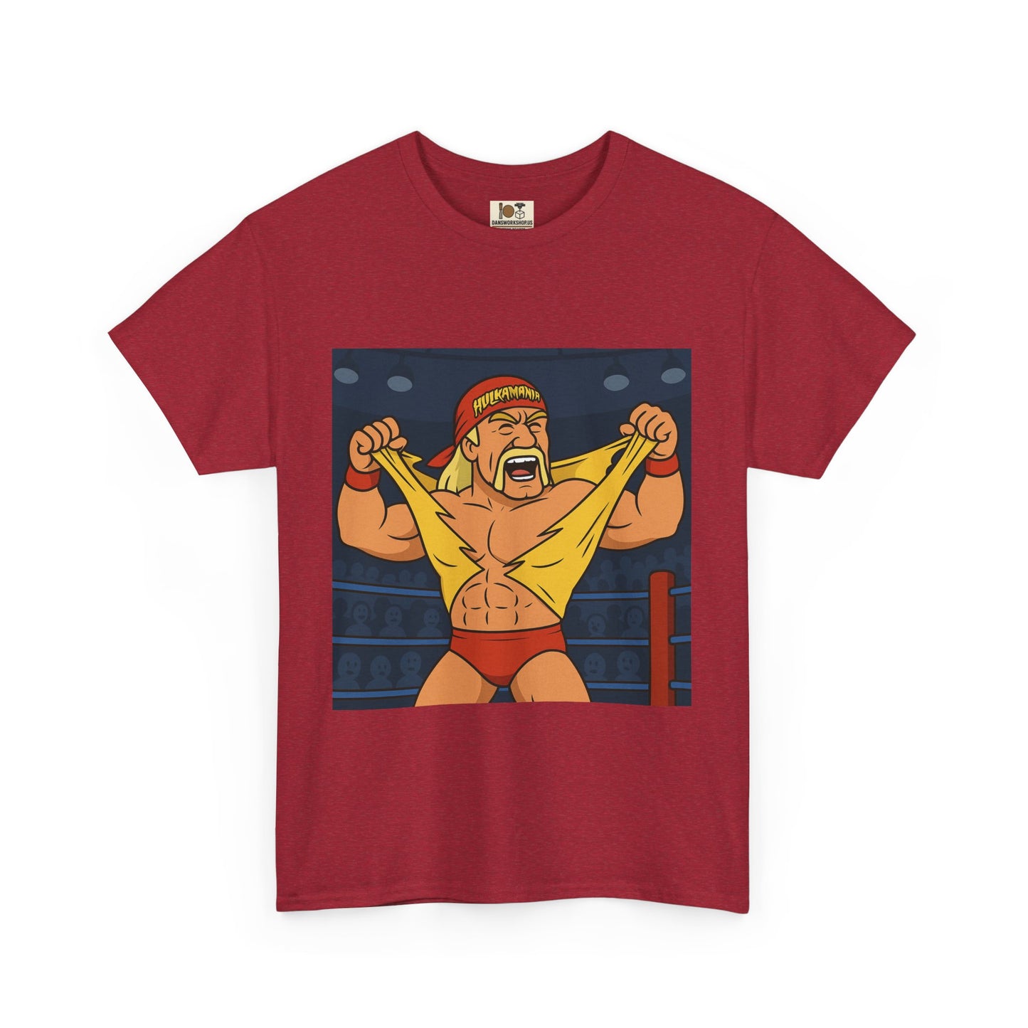 Vintage Wrestling Tee, Unisex Heavy Cotton Tee, Retro Graphic T-Shirt, Gift for Fans, Casual Wear for Events, hulk hogan