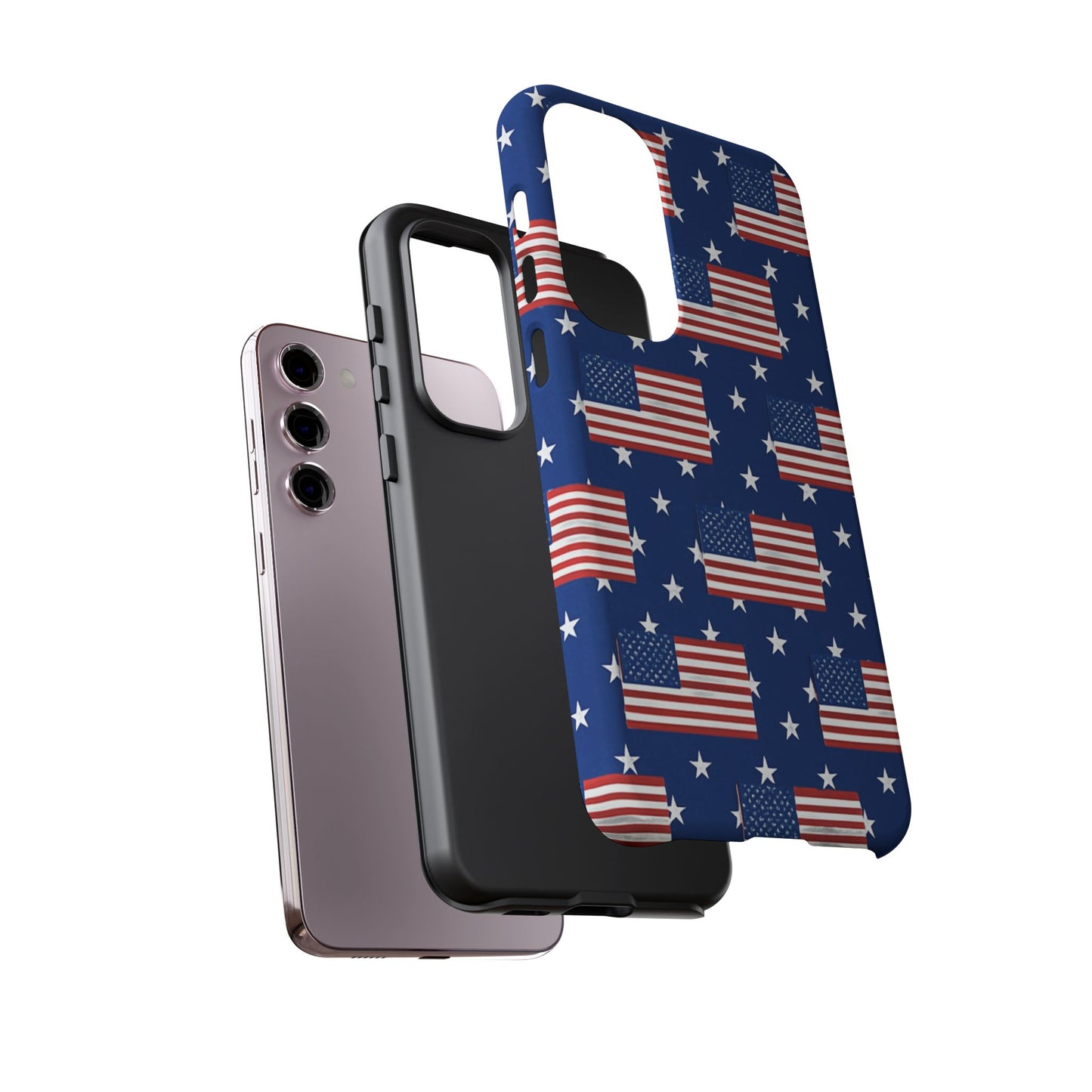 Patriotic Phone Case, Independence Day Accessories, American Flag Design, Star-Spangled Cover, Summer BBQ Gift