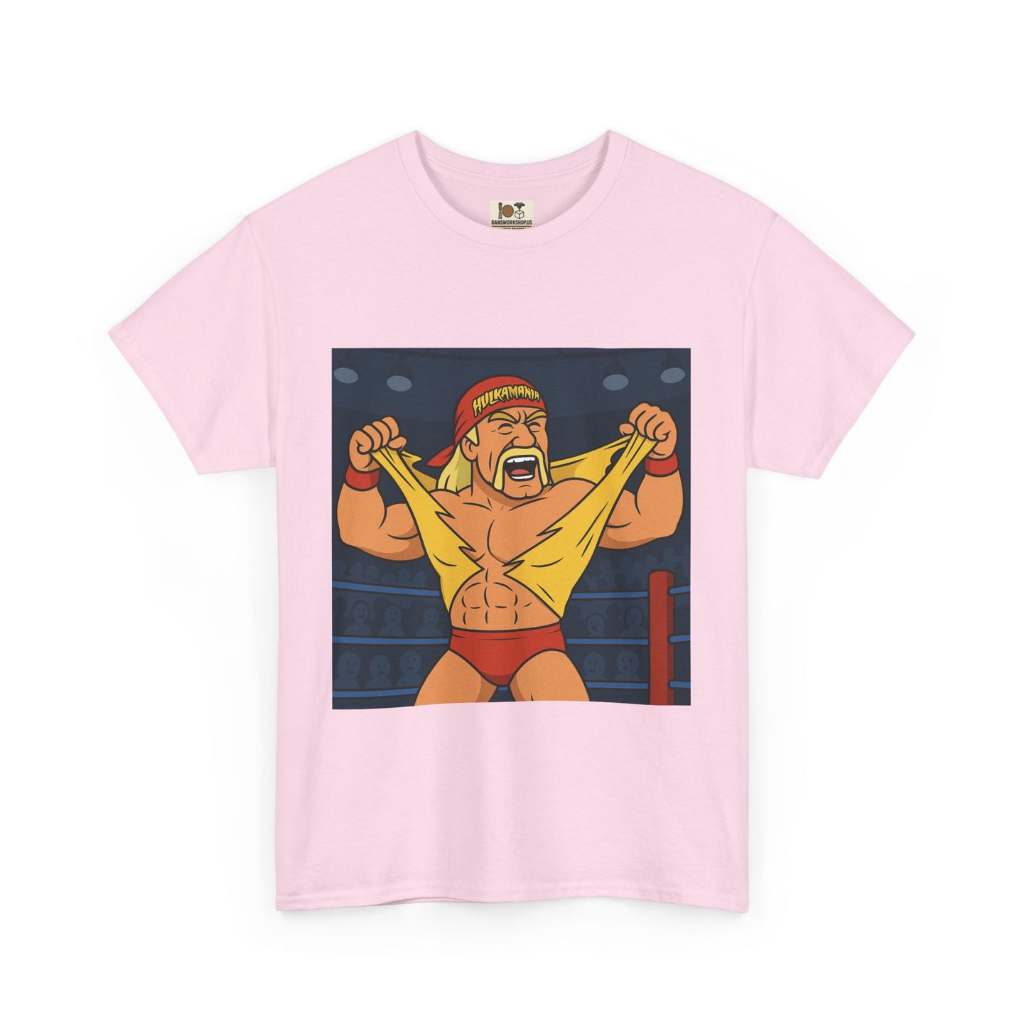 Vintage Wrestling Tee, Unisex Heavy Cotton Tee, Retro Graphic T-Shirt, Gift for Fans, Casual Wear for Events, hulk hogan