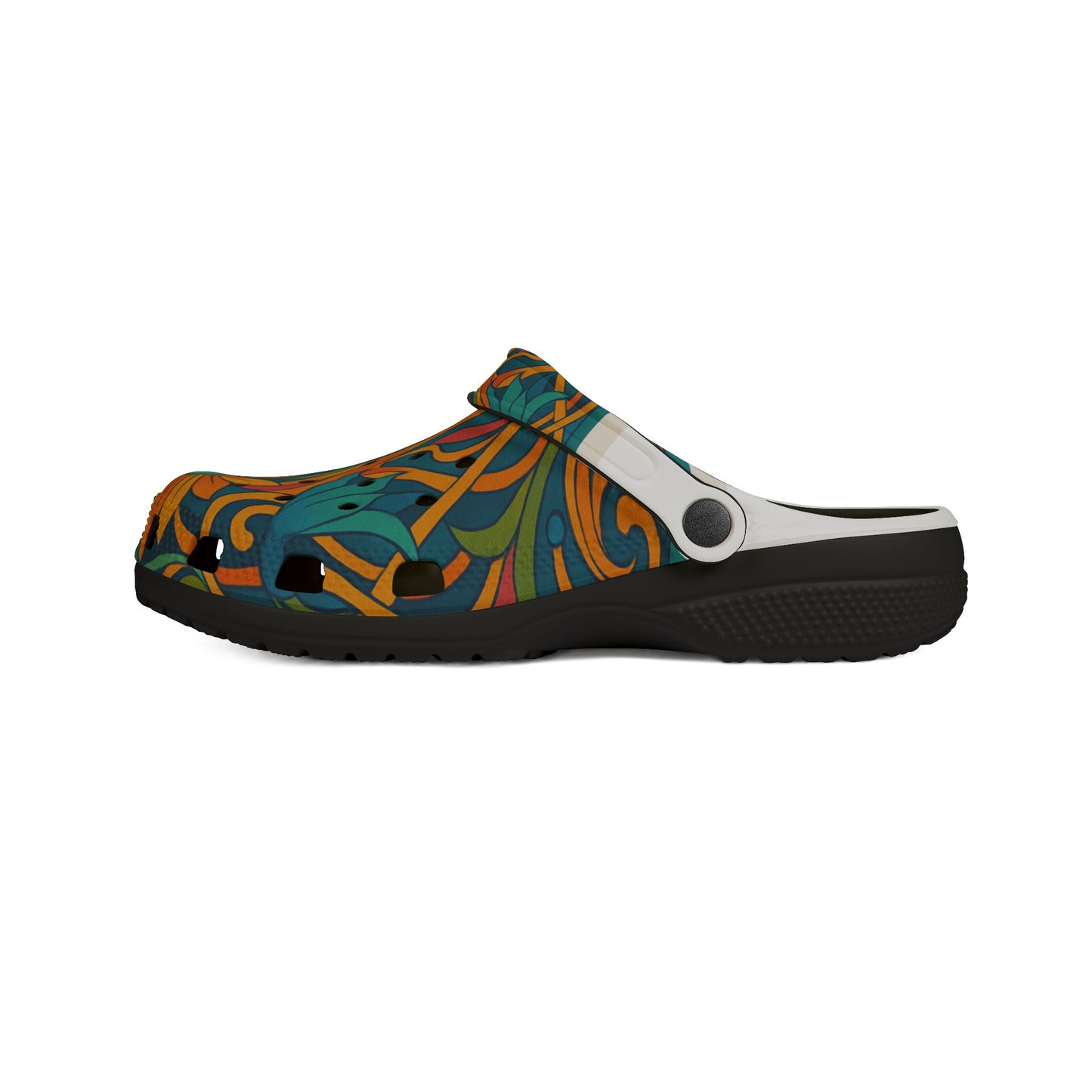 Colorful Floral EVA Foam Shoes, Summer Clogs, Garden Slip-Ons, Outdoor Footwear, Funky Comfort Shoes
