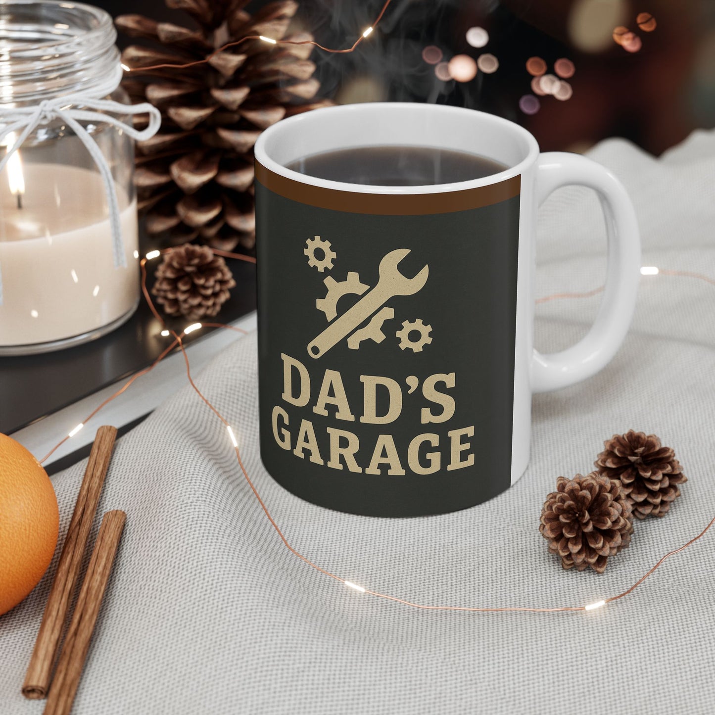 Dad's Garage Ceramic Mug - Perfect Gift for Father's Day, Dad's Birthday, Coffee Lovers, Personalize Your Drinkware, Home & Office Decor