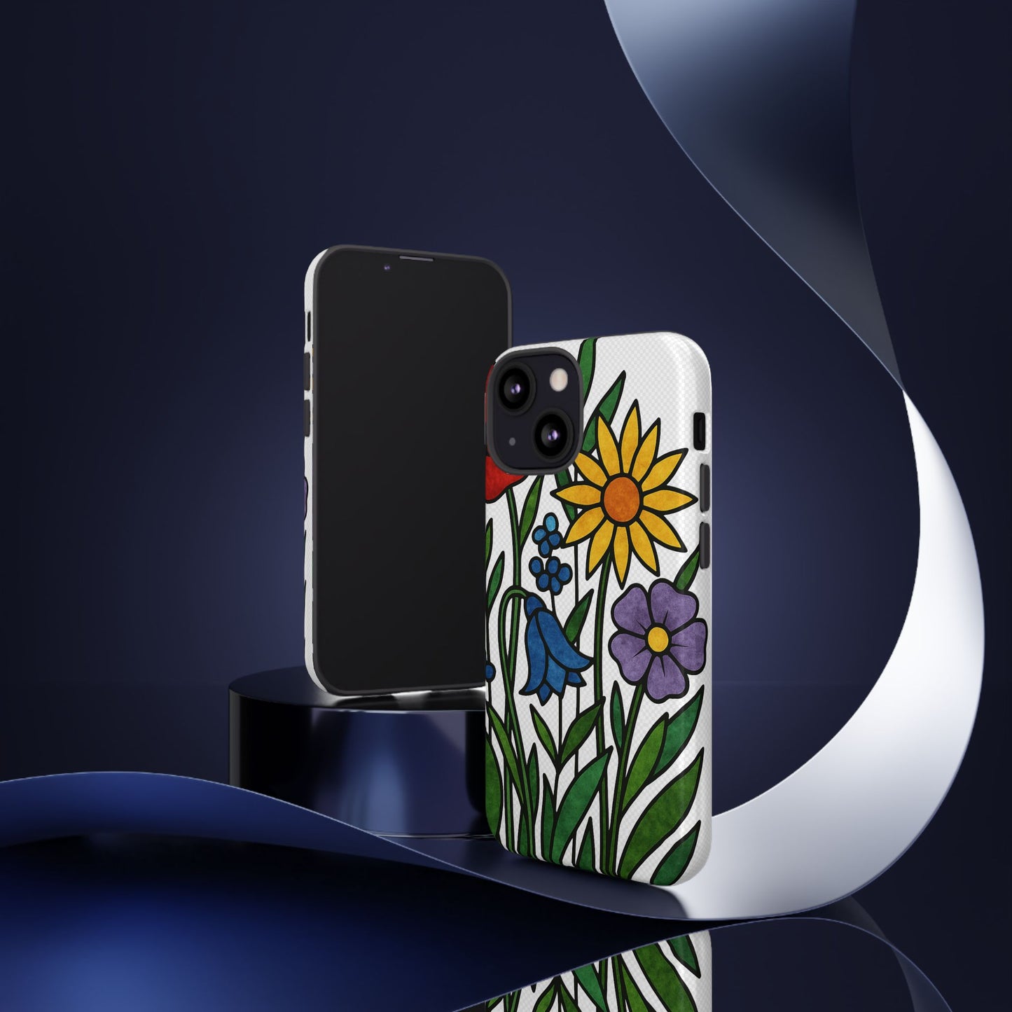 Floral Phone Case, Vibrant Flower Design, Tough Protection, Gift for Nature Lovers, Spring Decor
