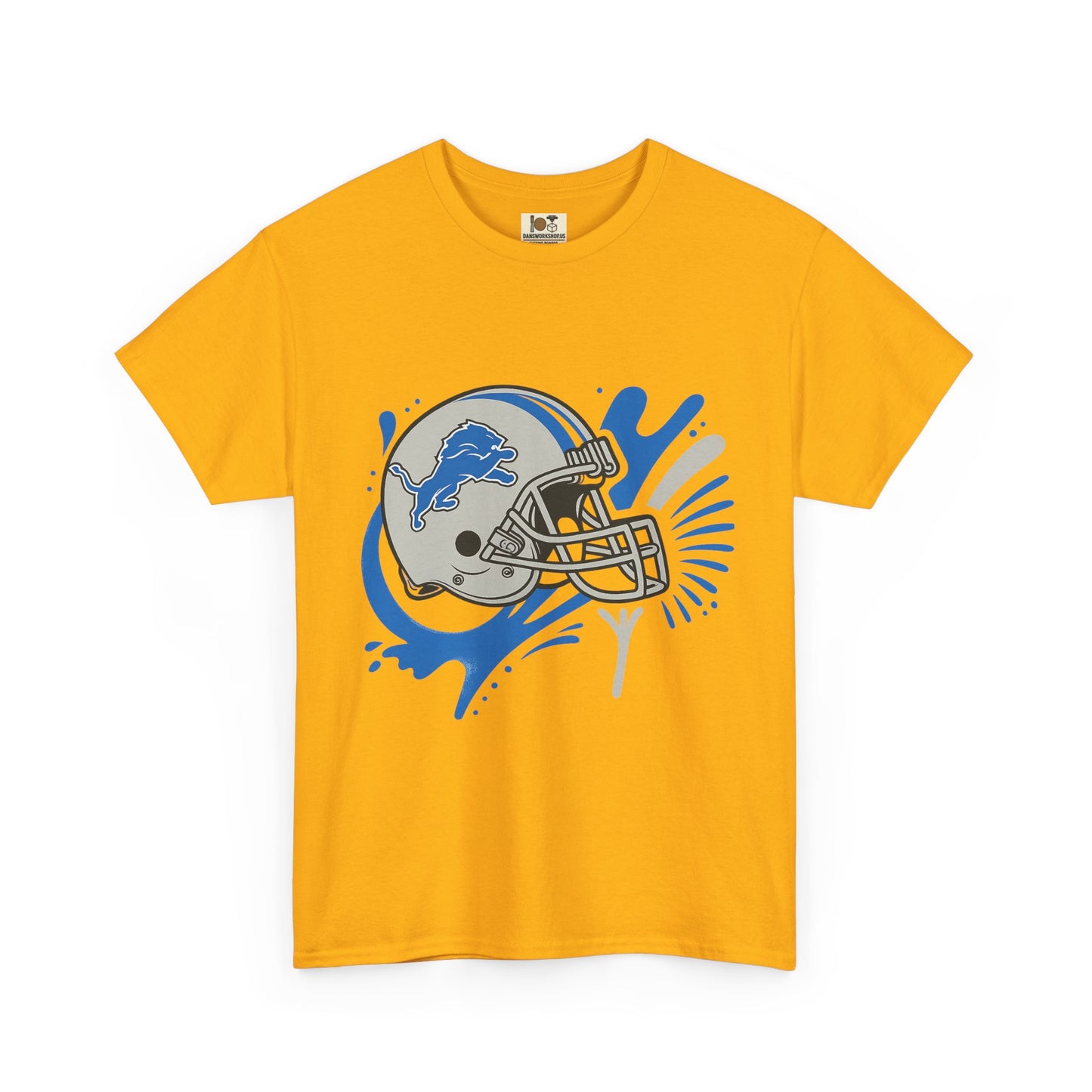 Detroit Lions Fan Heavy Cotton Tee, Sports Apparel, Gift for Gamers, Casual Wear, Team Spirit Shirt