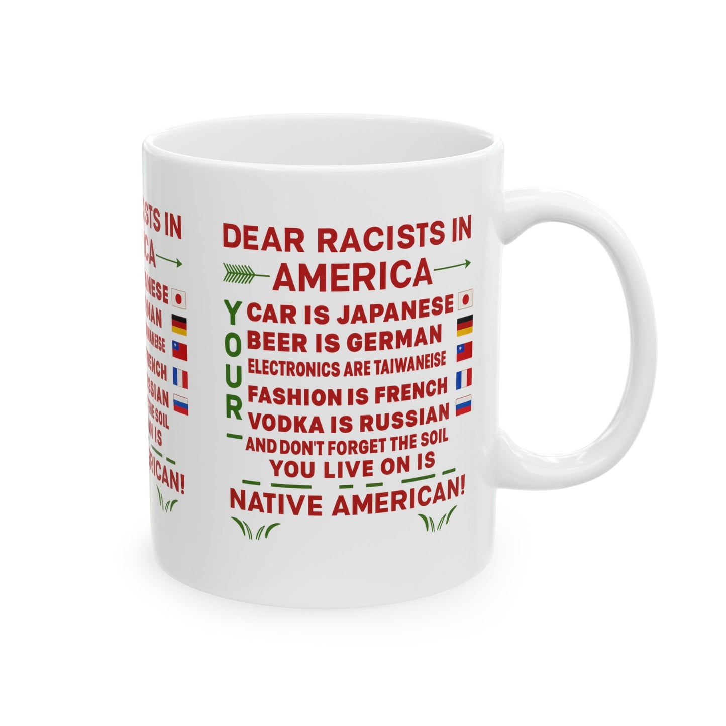 Inclusive Message Ceramic Mug | Protest Coffee Cup, Political Gift, Activism Drinkware, Social Justice Mug, Cultural Awareness