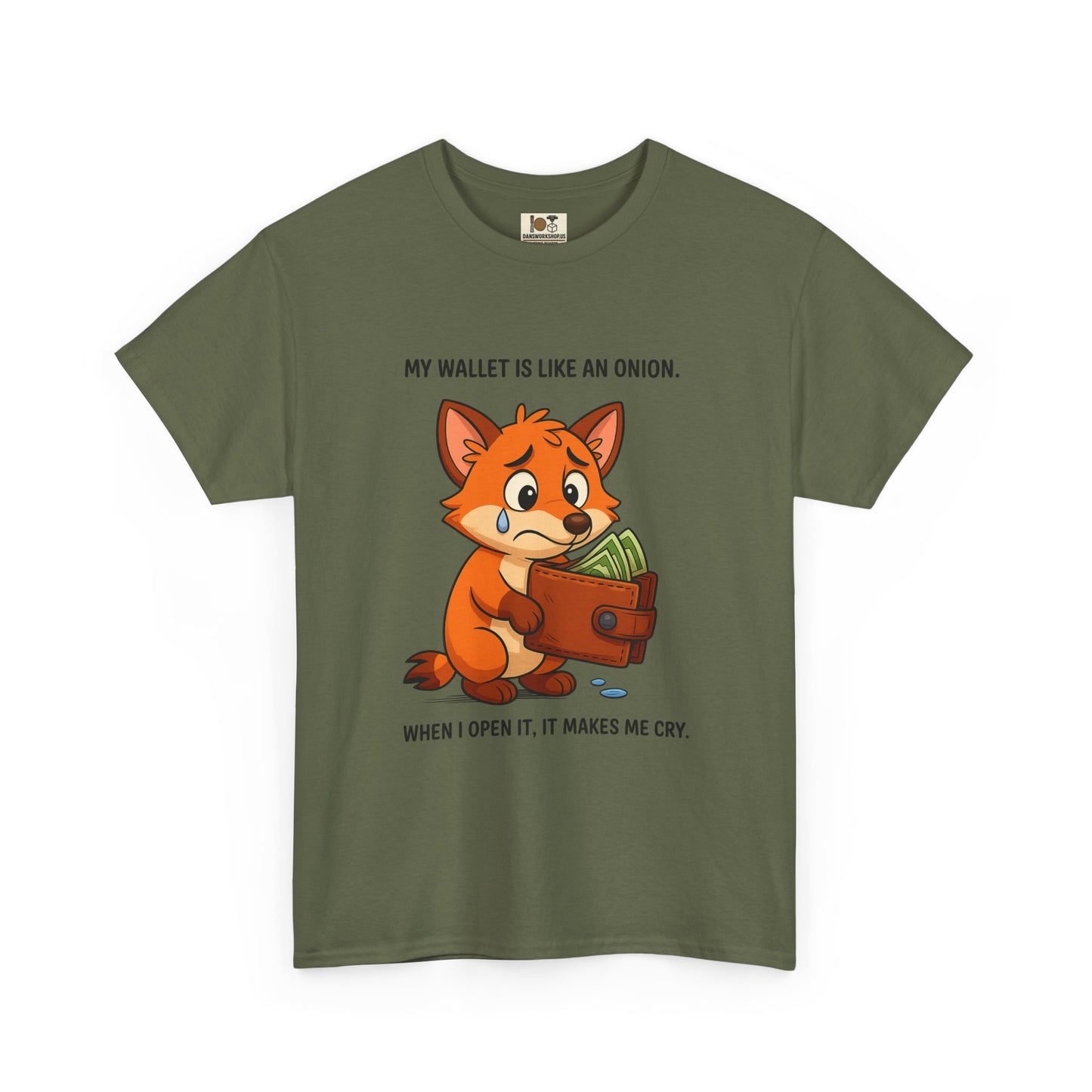 Fun Animal Graphic Tee, Funny Wallet Onion Tee, Cute Fox Shirt, Gift for Animal Lovers, Humorous Cotton T-shirt, Casual Everyday Wear