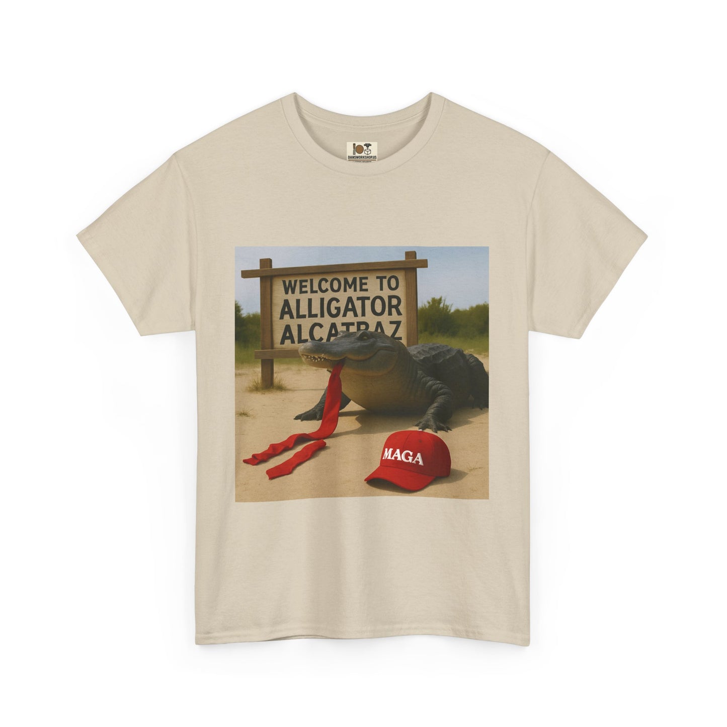 Welcome to Alligator Alcatraz Tee, Funny Animal Shirt, Unisex Cotton Top, Gift for Animal Lovers, Casual Wear, Novelty T-Shirt