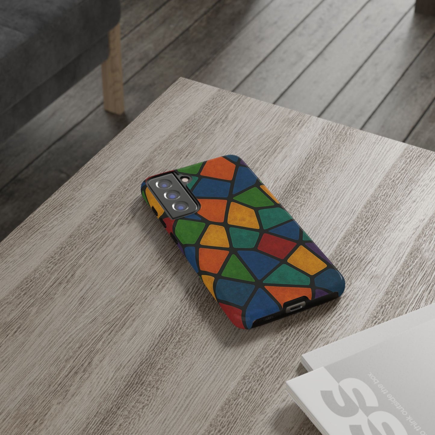 Colorful Mosaic Phone Case, Tough Cell Phone Cover, Vibrant Smartphone Protector, Unique Gift for Weddings, Birthday, Holidays