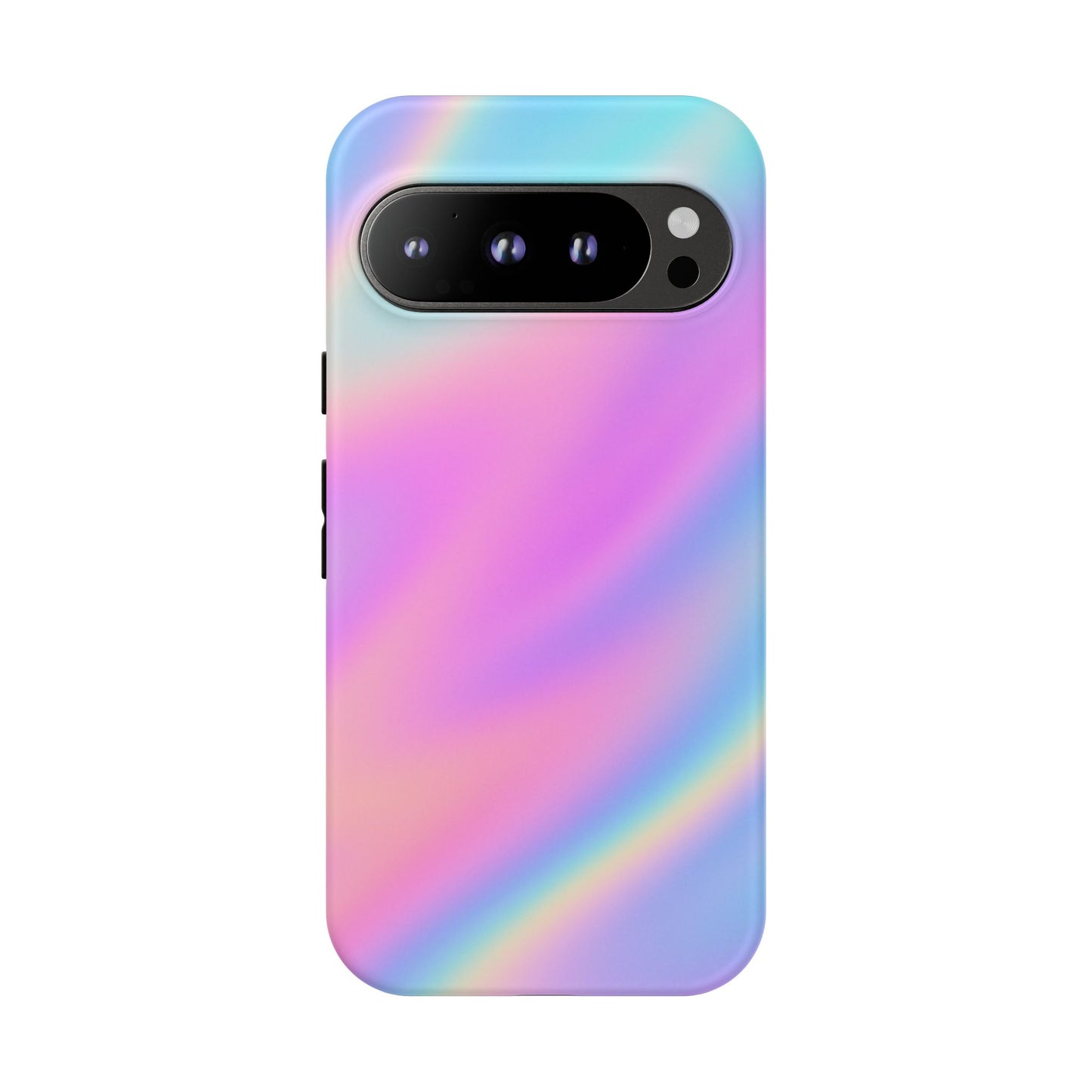 Colorful Holographic Phone Case, Tough Cases for iPhone, Trendy Phone Cover, Unique Gift for Her, Pastel Phone Accessory