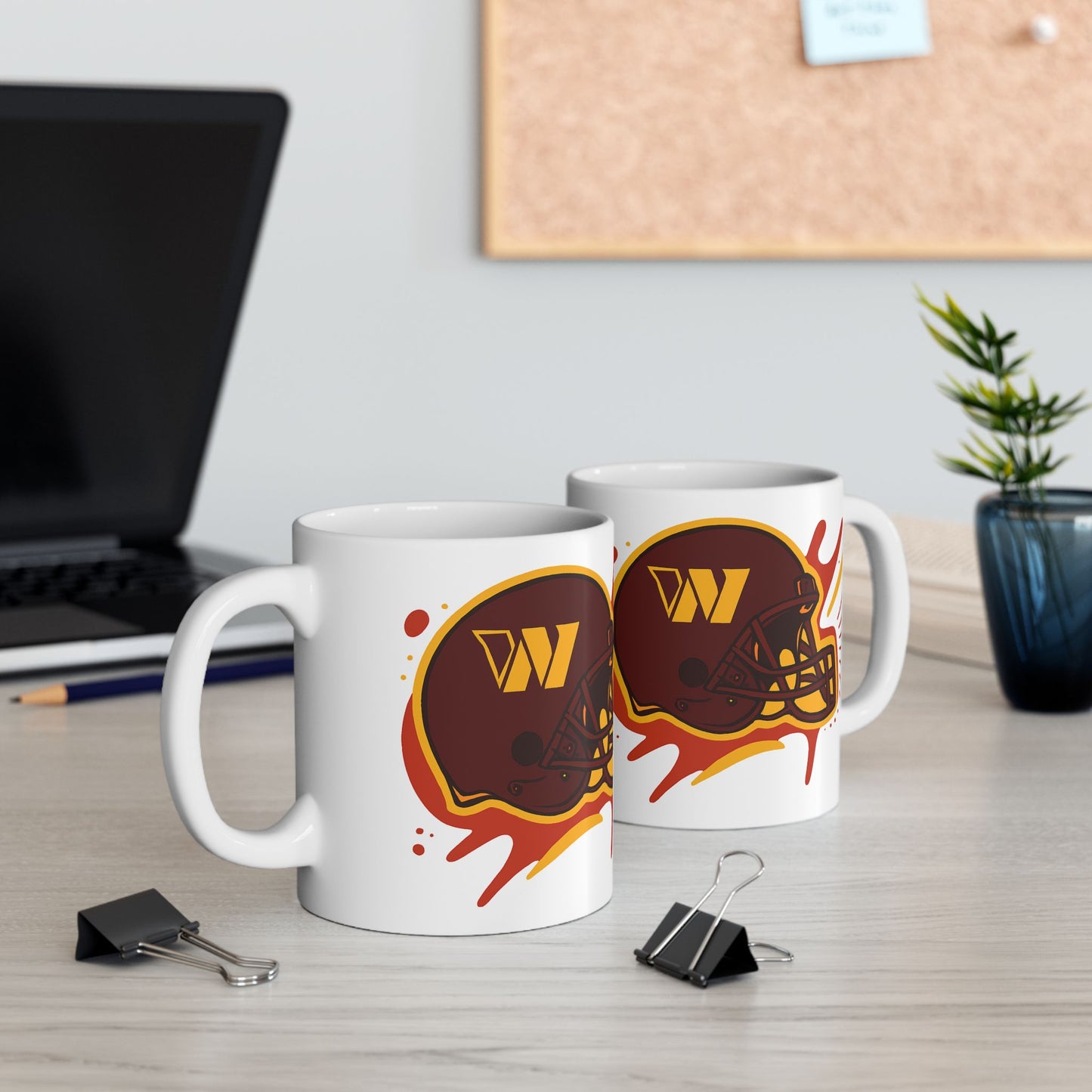Football-Inspired Ceramic Mug | Perfect for Gametime, Sports Fans, Gifts, Home Decor, Coffee Lover