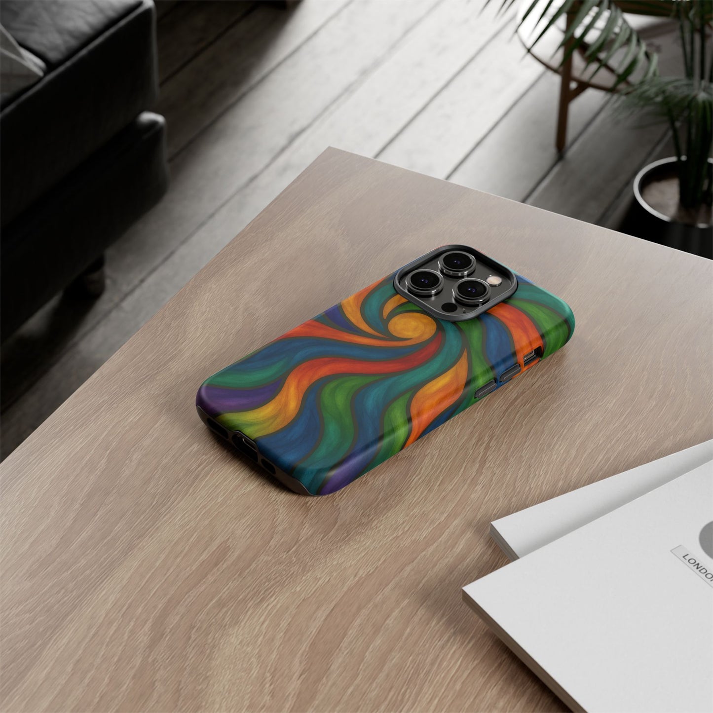 Colorful Swirl Phone Case | Tough Cases, Vibrant Design, Gift for Art Lovers, Funky Case, Unique Phone Accessories