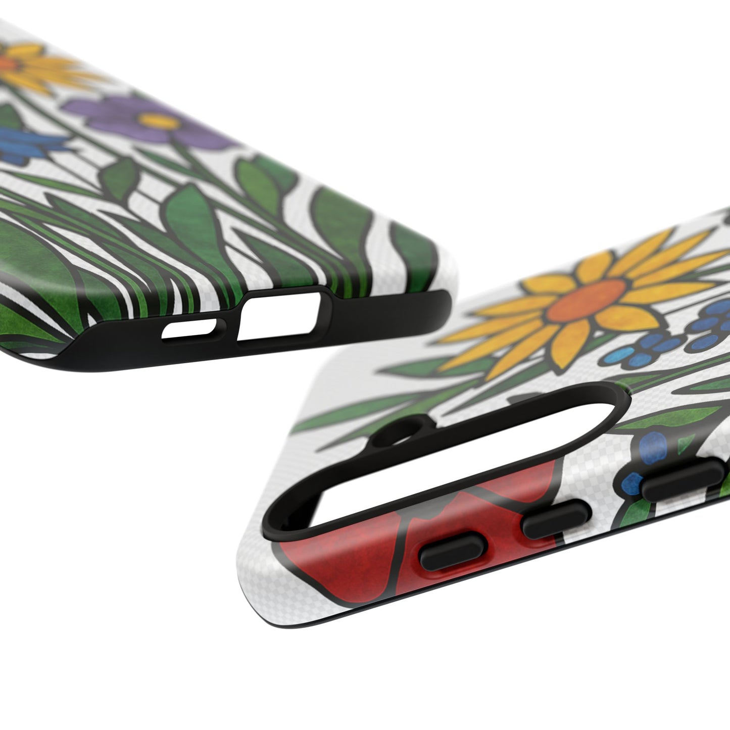 Floral Phone Case, Vibrant Flower Design, Tough Protection, Gift for Nature Lovers, Spring Decor