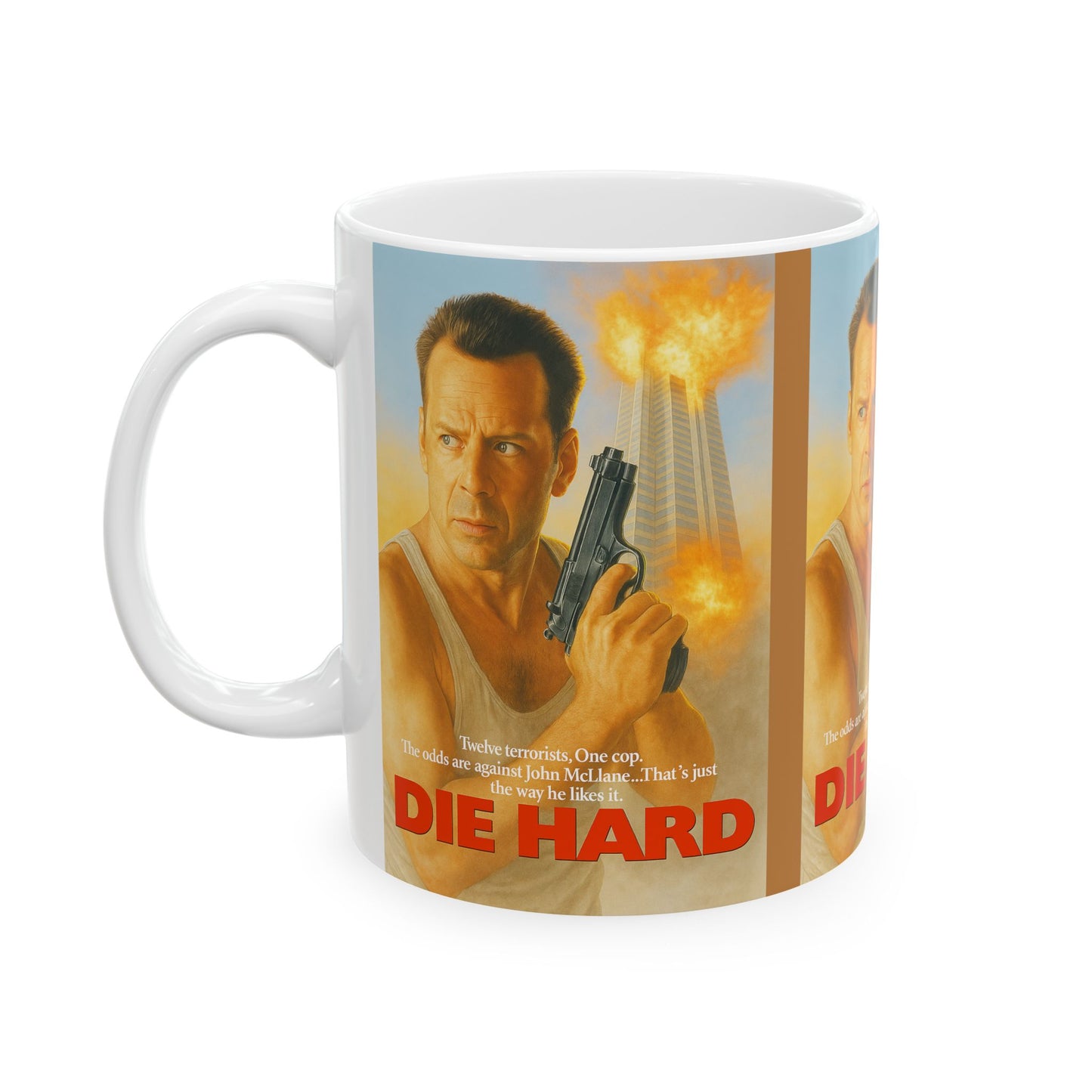 Die Hard Ceramic Mug - Retro Movie Gift, Coffee Lover's Mug, Unique Kitchen Decor, Die Hard Fan Gift, Pop Culture Collectible